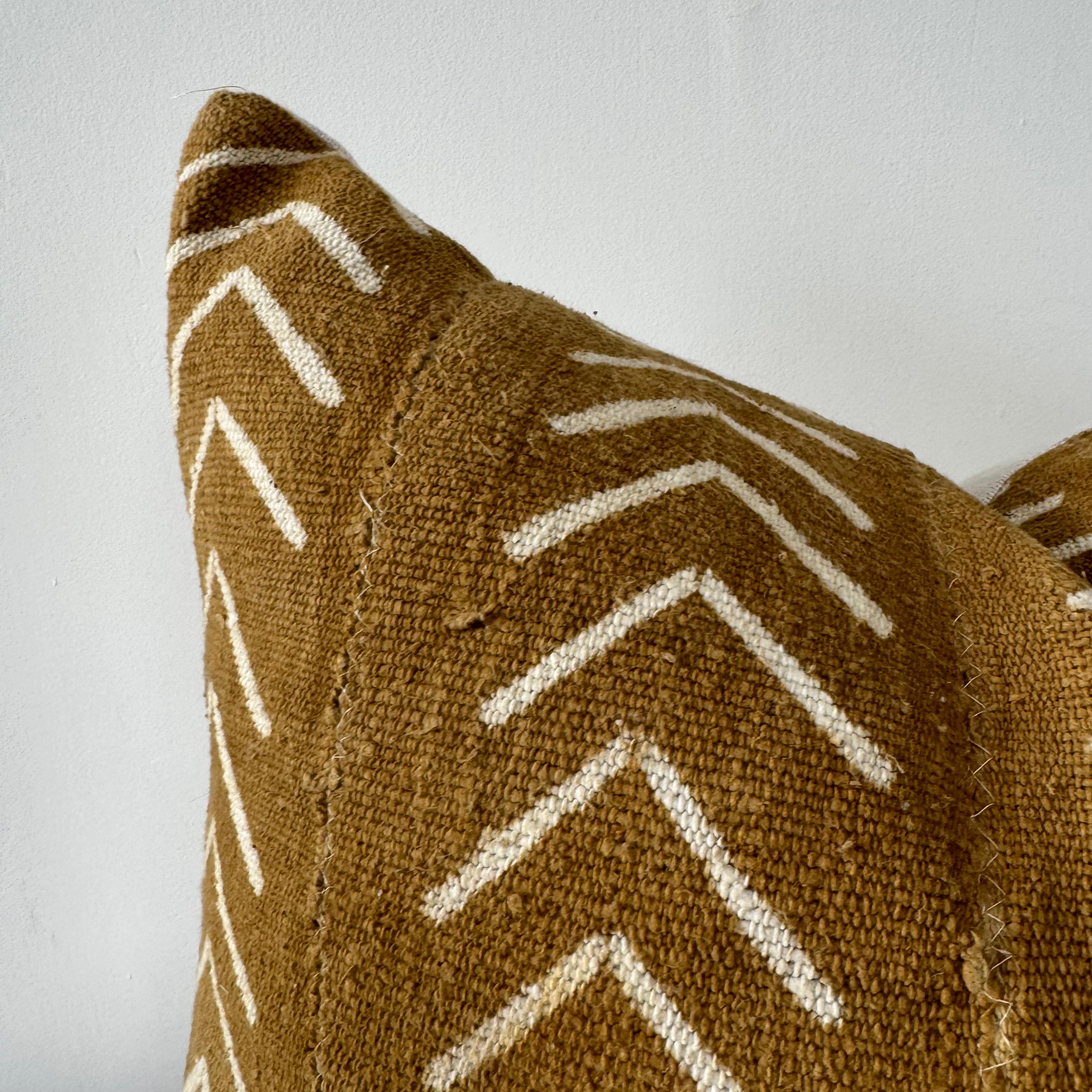 Contemporary Vintage African Mud Cloth Pillow