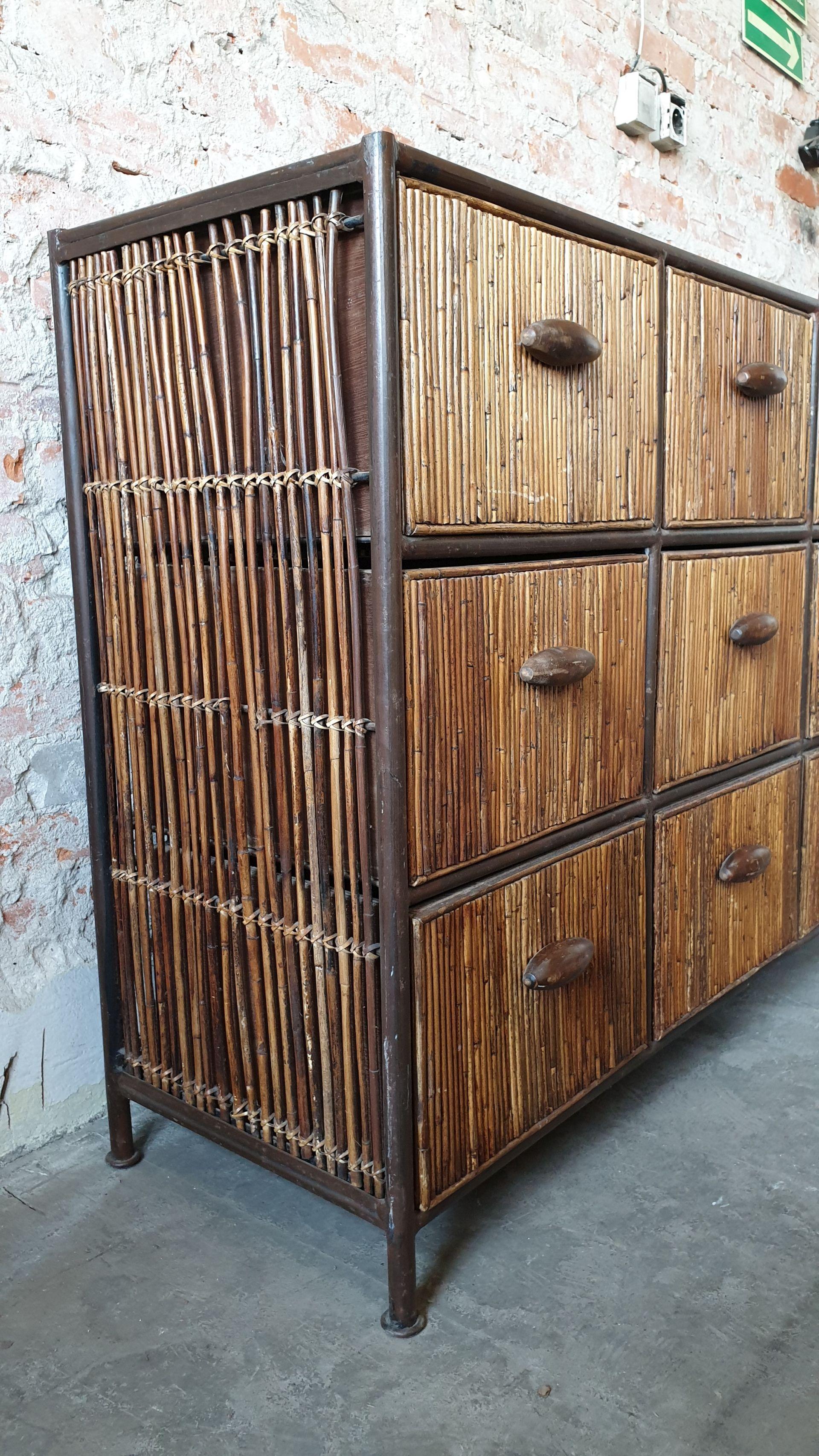 Rustic Vintage African Sideboard Cabinet, 1970s For Sale