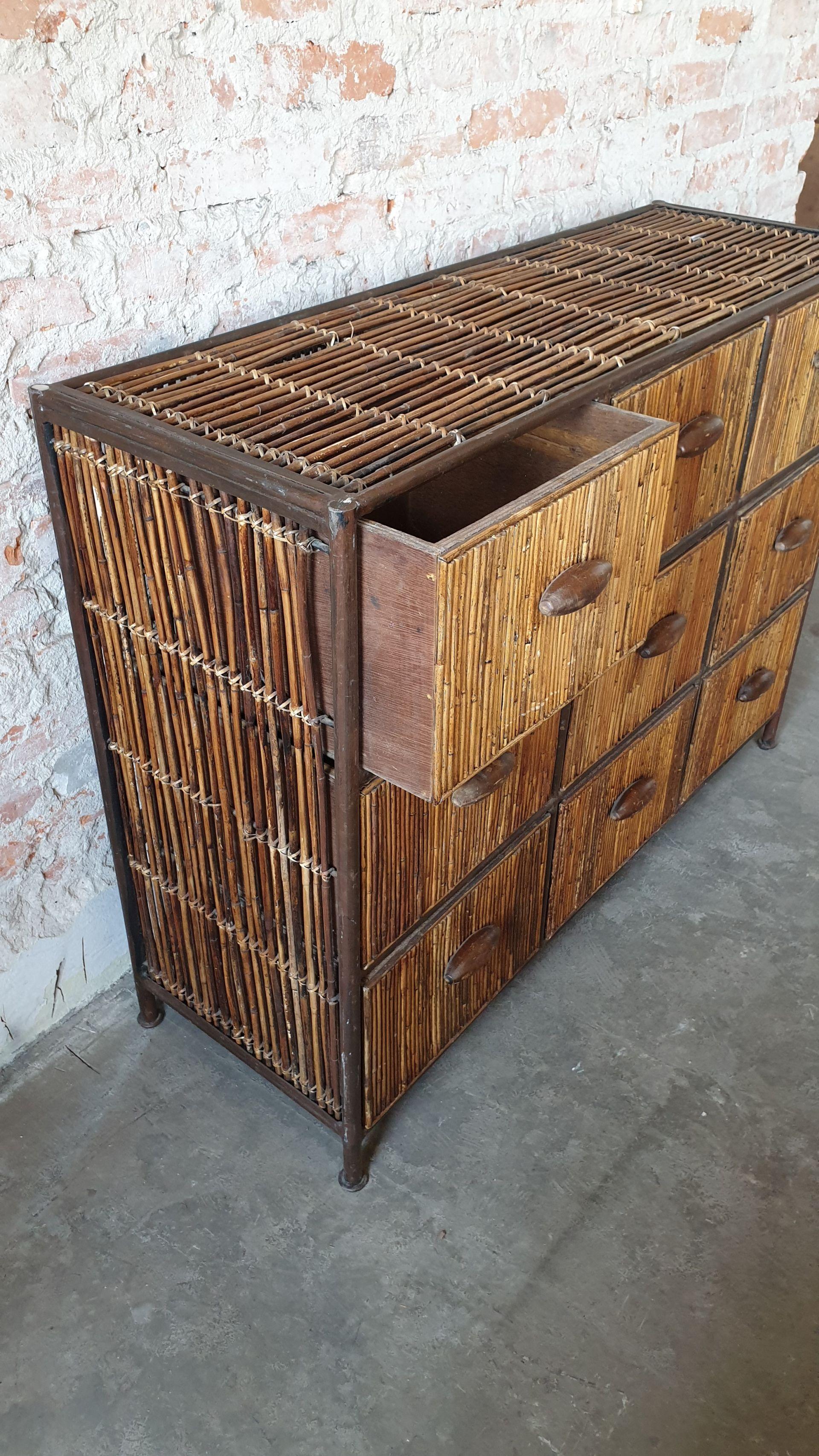 Vintage African Sideboard Cabinet, 1970s In Good Condition For Sale In Bydgoszcz, PL