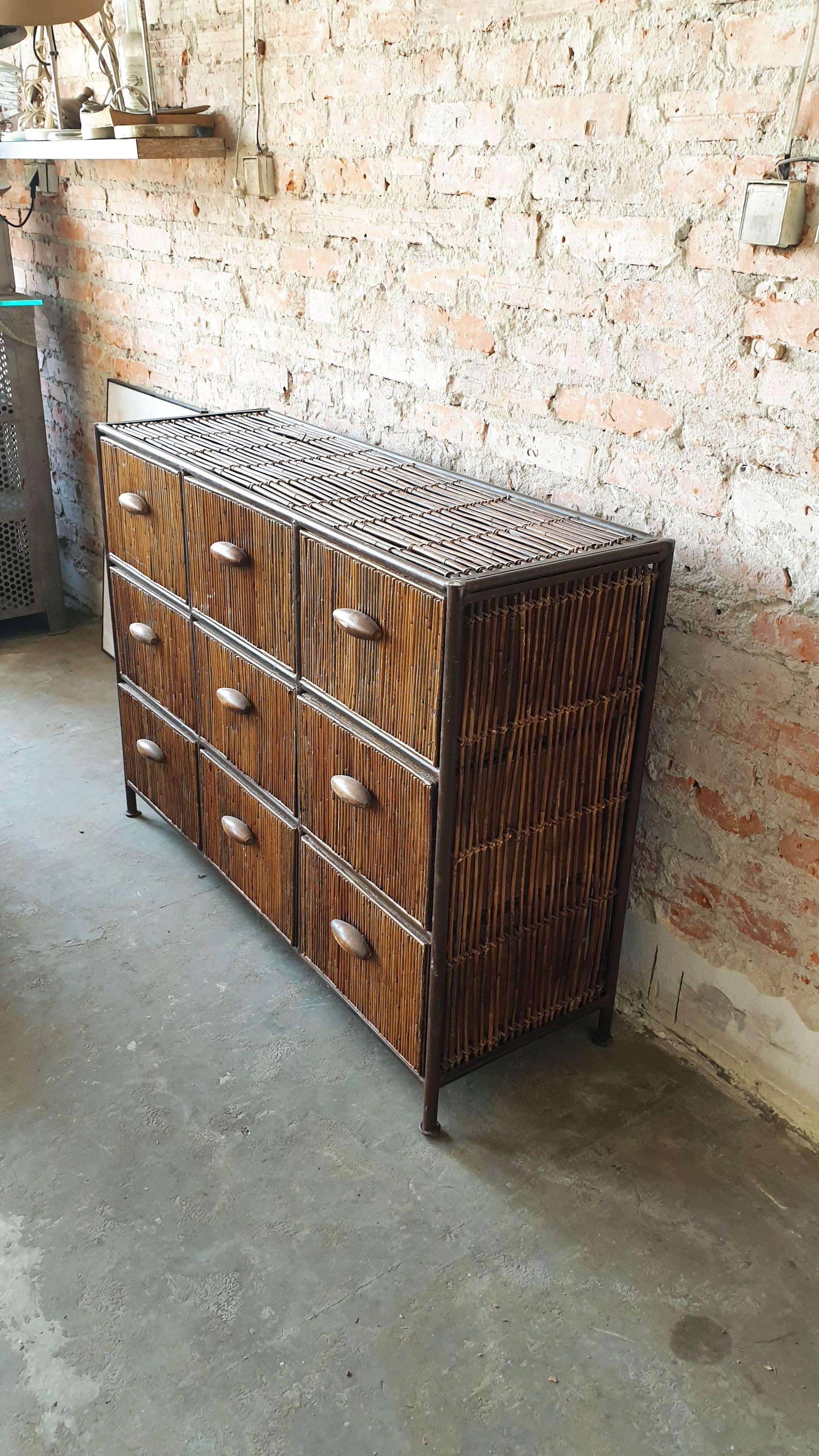 Late 20th Century Vintage African Sideboard Cabinet, 1970s For Sale