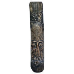 Vintage African Tribal Carved Wood Mask