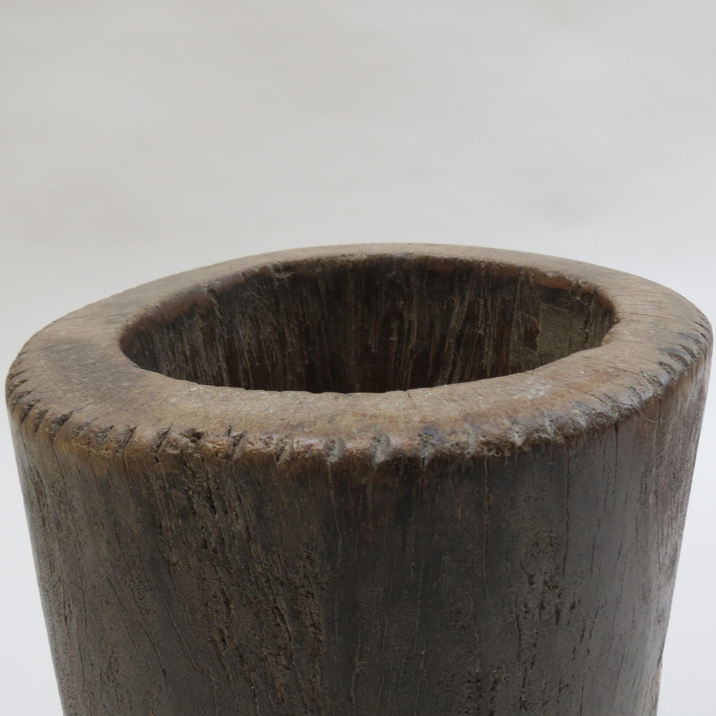 Ethiopian Vintage African Tribal Wooden Mortar Stool