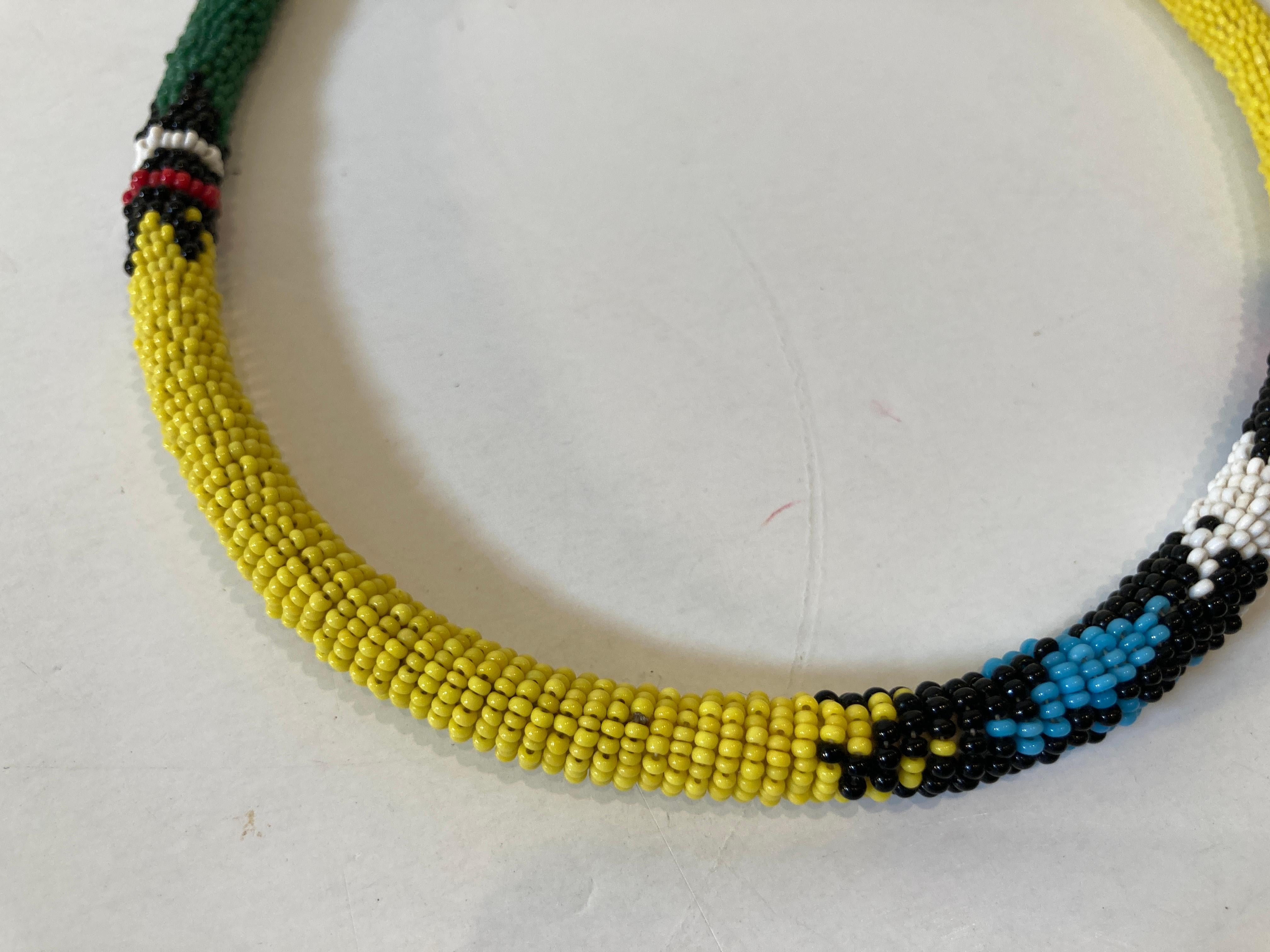 Afrikanische Urembo Perlen-Halskette Choker Kenya, Vintage (Kenianisch) im Angebot