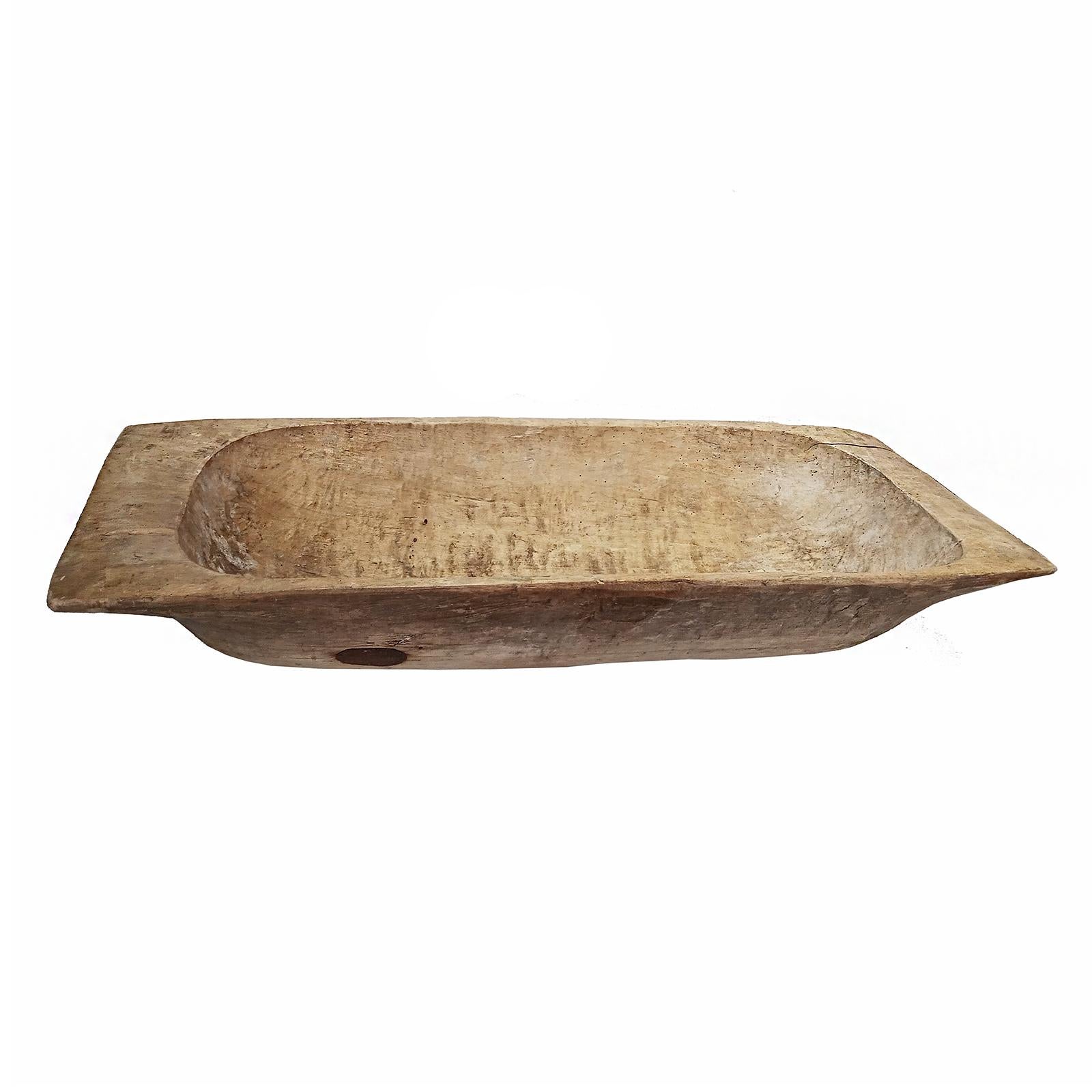 Hand-Carved Vintage African Wood Trough, Early 20th Century For Sale