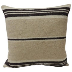 Vintage African Woven Tribal Artisanal Textile Decorative Square Pillow