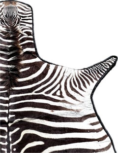 Vintage African Zebra Hide Rug