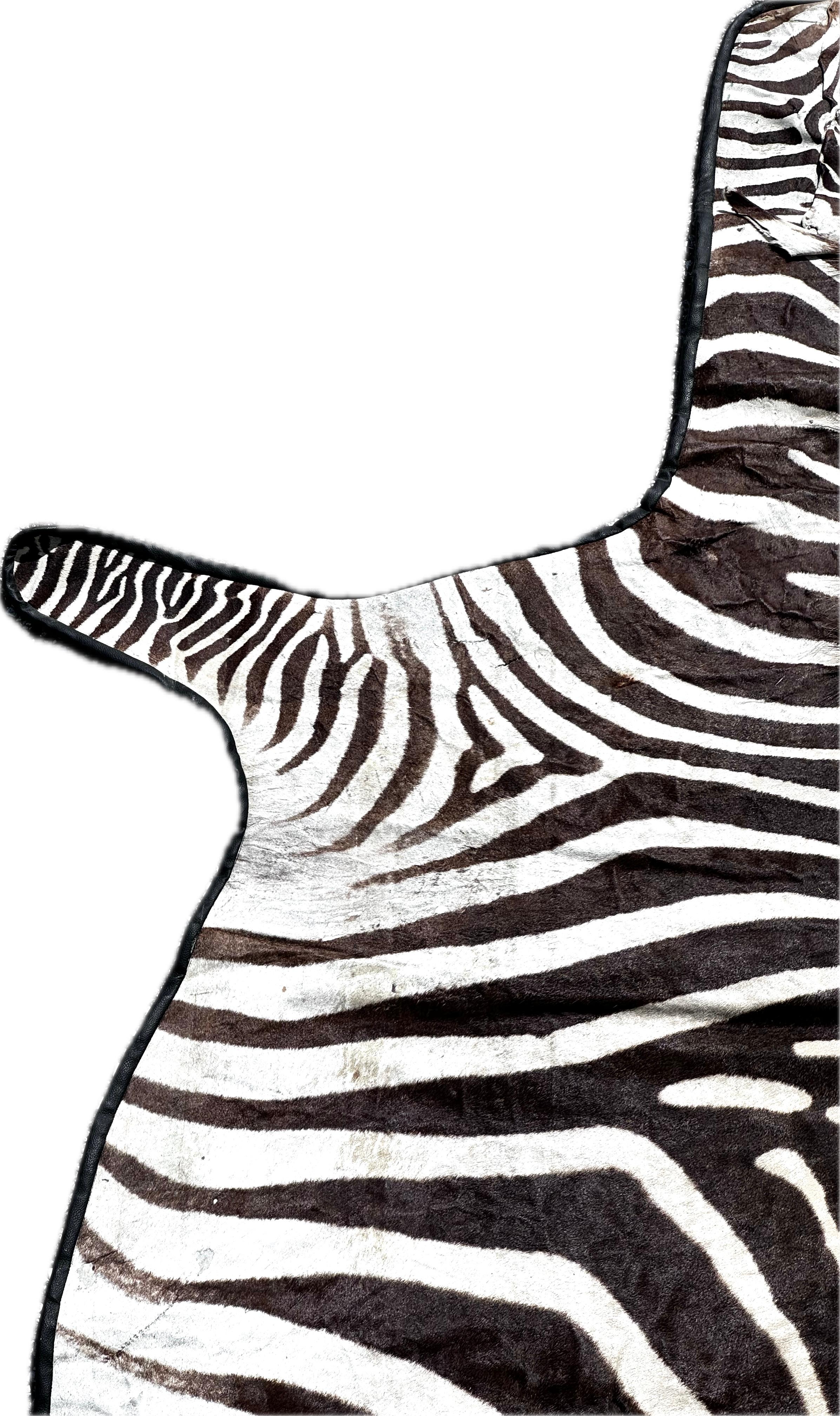 Rustic Vintage African Zebra Hide Rug For Sale