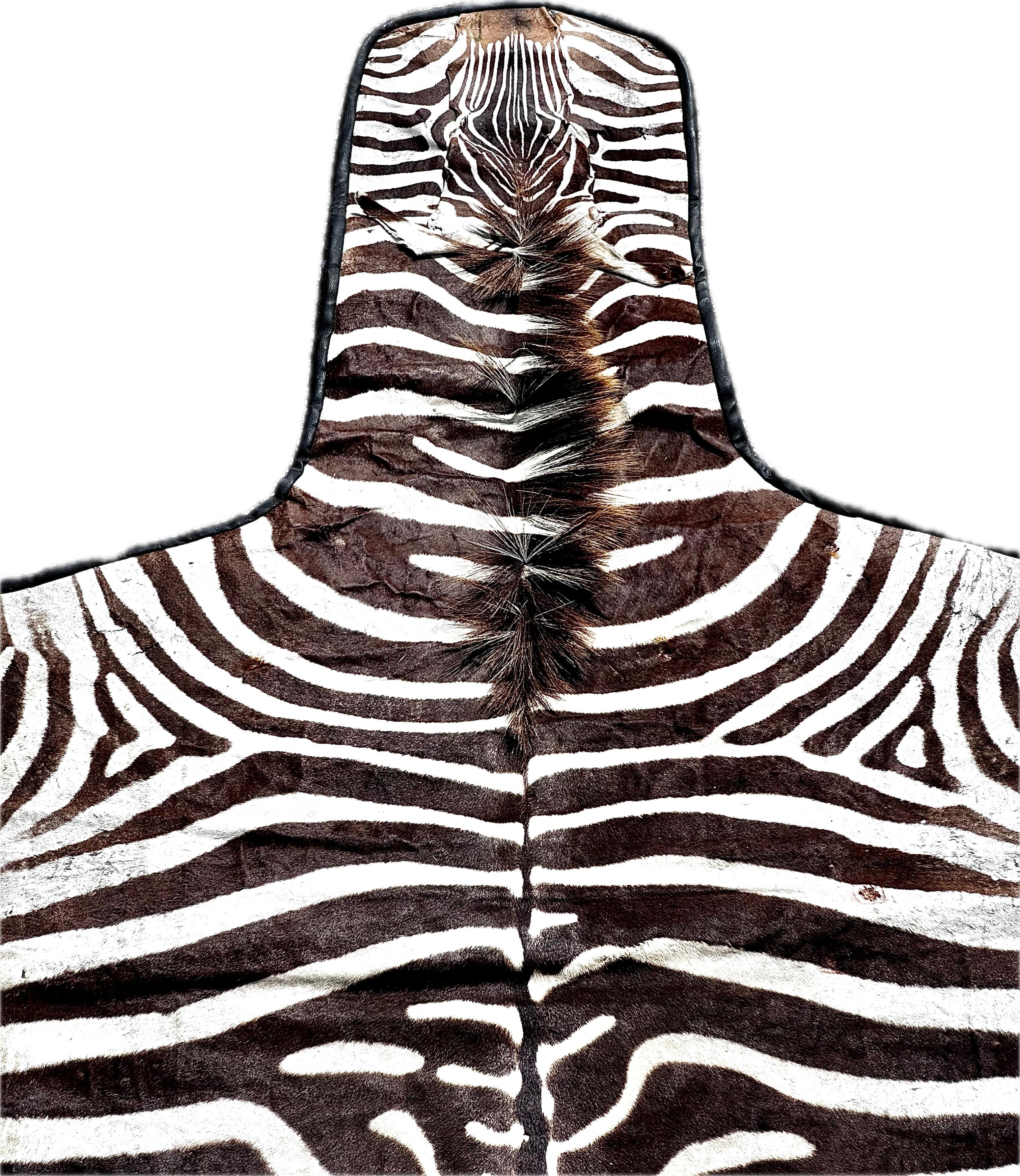 20th Century Vintage African Zebra Hide Rug For Sale