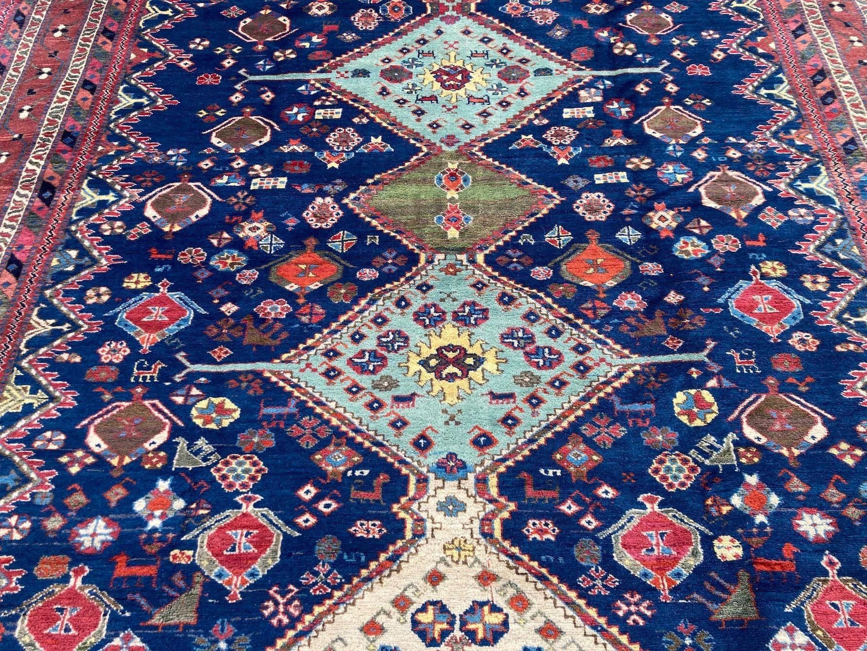 Afshar-Teppich im Vintage-Stil 2,92 m x 2,03 m im Angebot 3