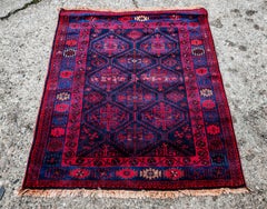 Vintage Afshar Rug, 100% natural dyed wool, 1950s