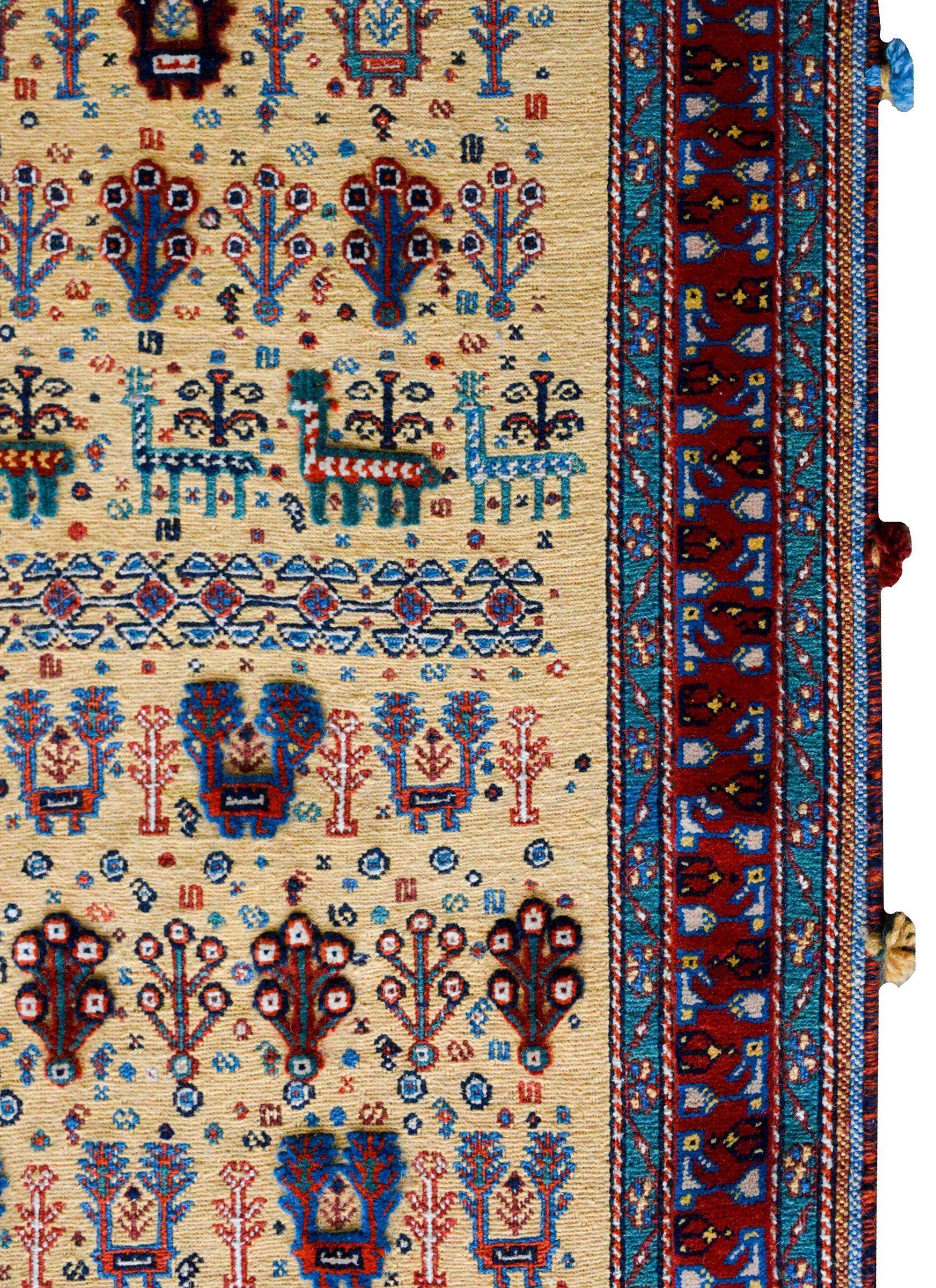Vintage Afshar Rug In Good Condition For Sale In Chicago, IL