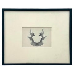 Vintage By A. Hermann Rorschach Scheda a macchie d'inchiostro svizzera incorniciata