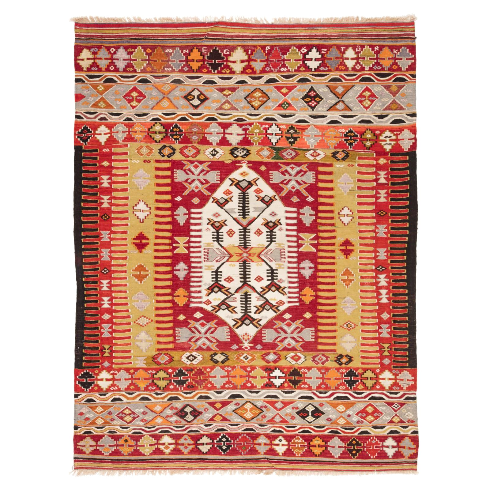 Rug & Kilim d'epoca dell'Anatolia occidentale Vecchio tappeto turco