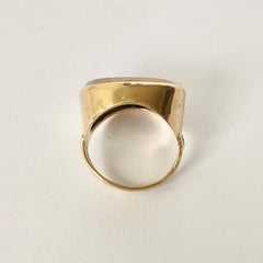 Vintage Agate and 9 Carat Gold Ring