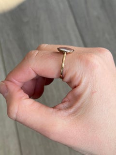 Vintage Agate and 9 Carat Gold Ring