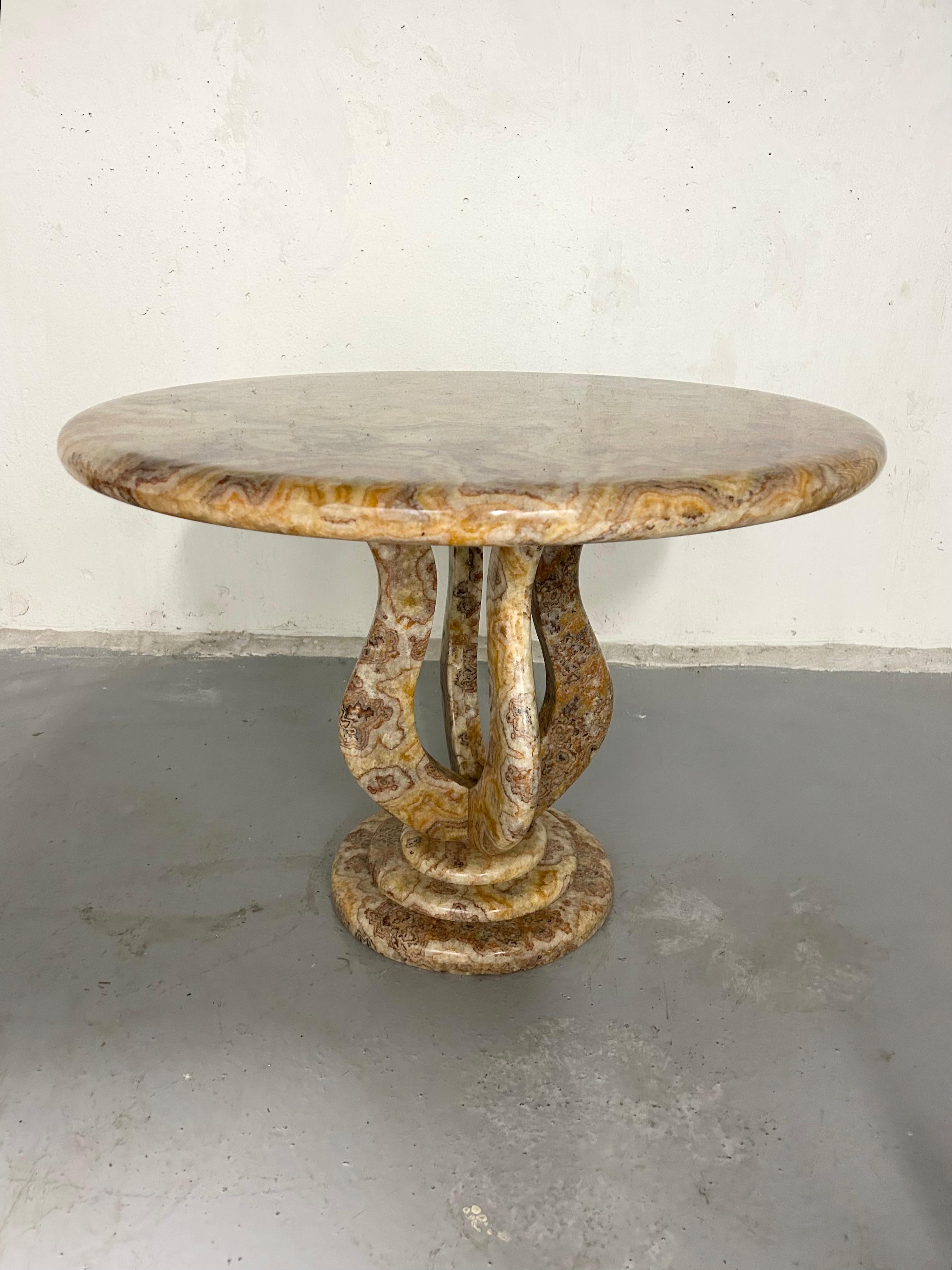 Agate Table Vintage Agate End Table For Sale at 1stDibs