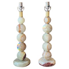 Used Agate Lamps - a Pair