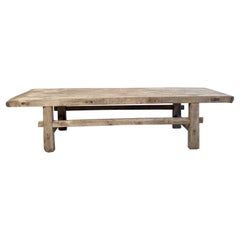 Vintage Aged Elm Wood Coffee Table