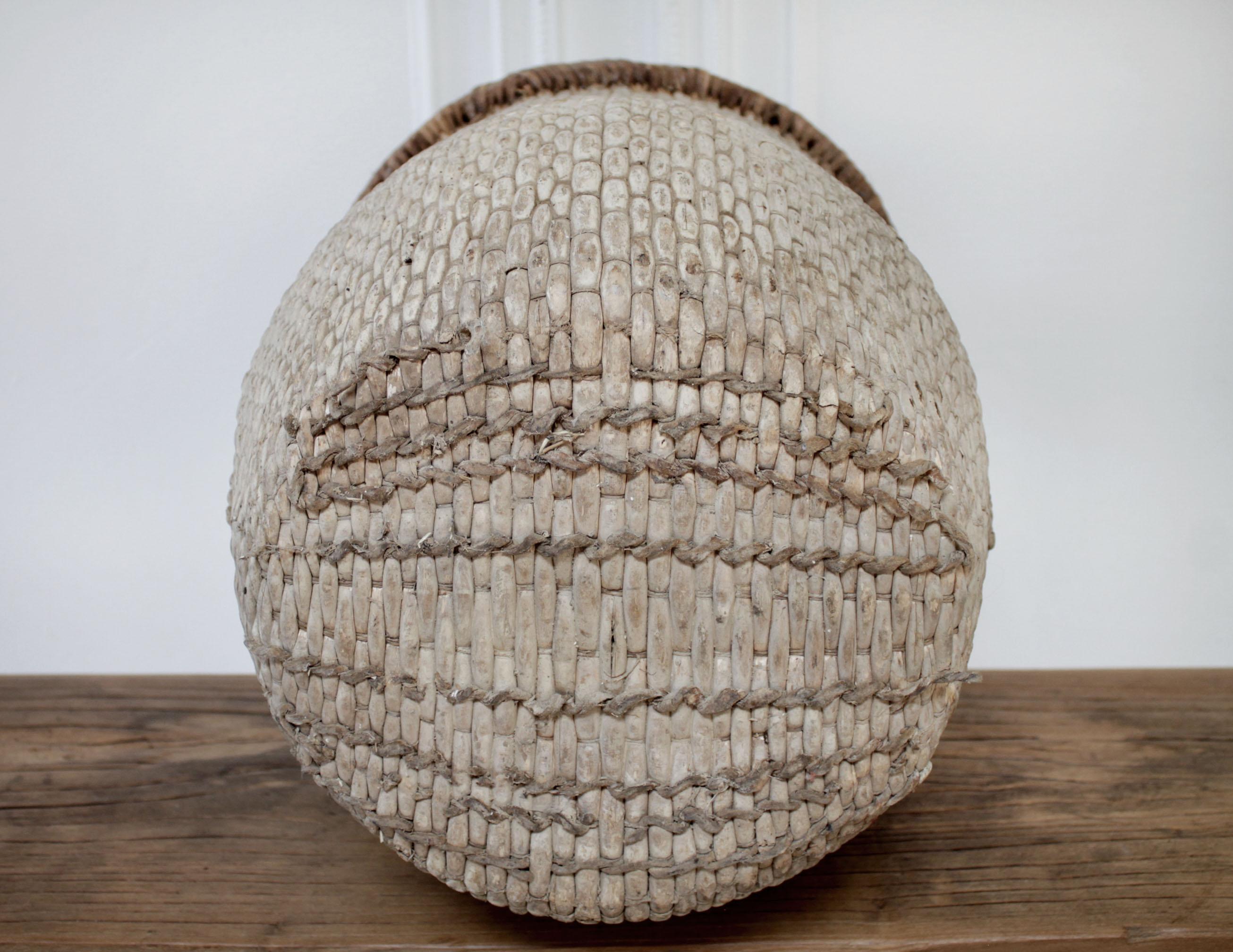 Vintage Aged Woven Chinese Basket 8