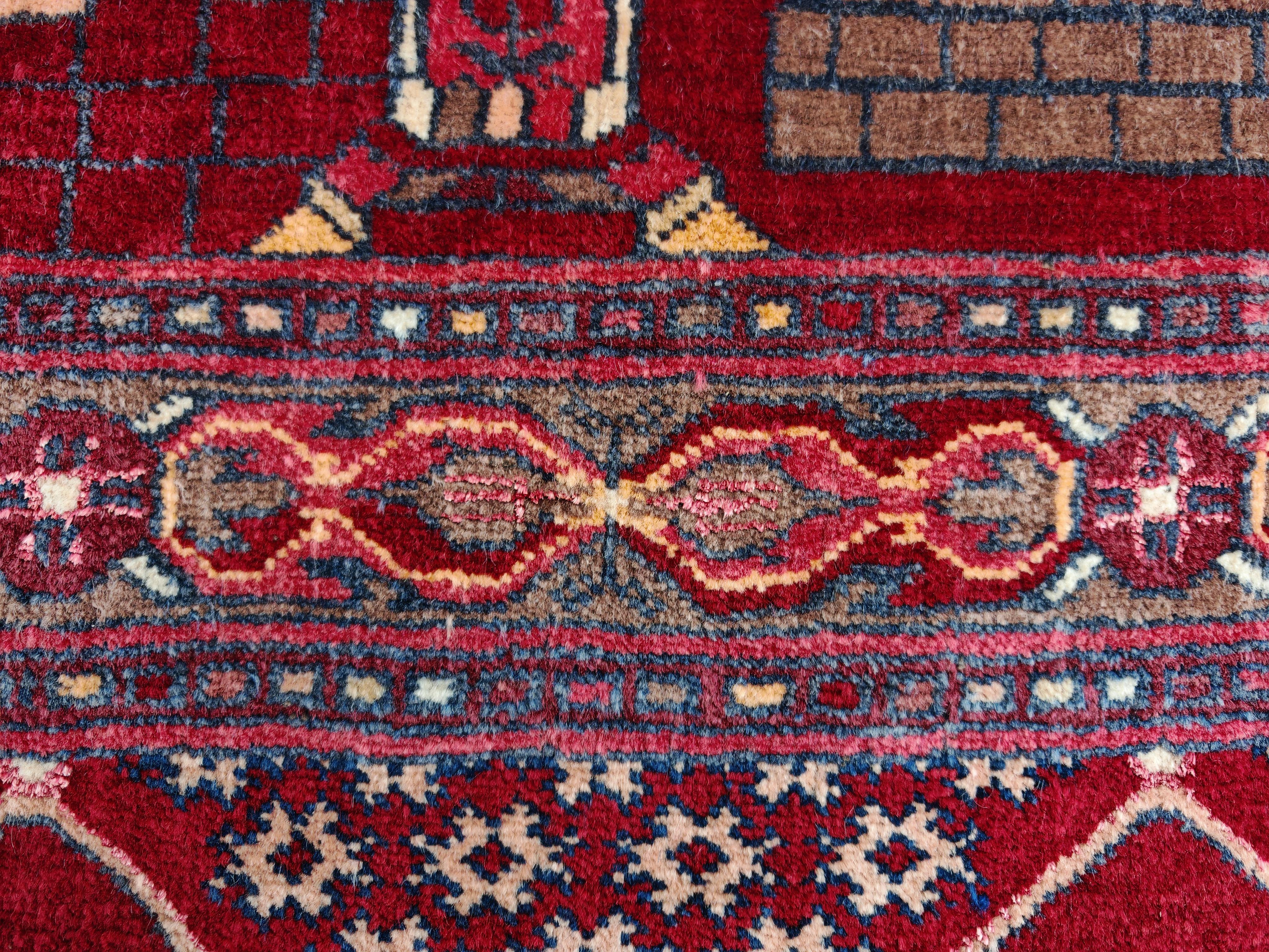 Vintage By Knots Rugs avec motifs islamiques, noué à la main en Afghanistan en vente 4