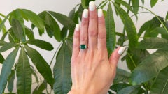 Vintage AGL SSEF 2.51 Carats Colombian Emerald Diamond Platinum Ring