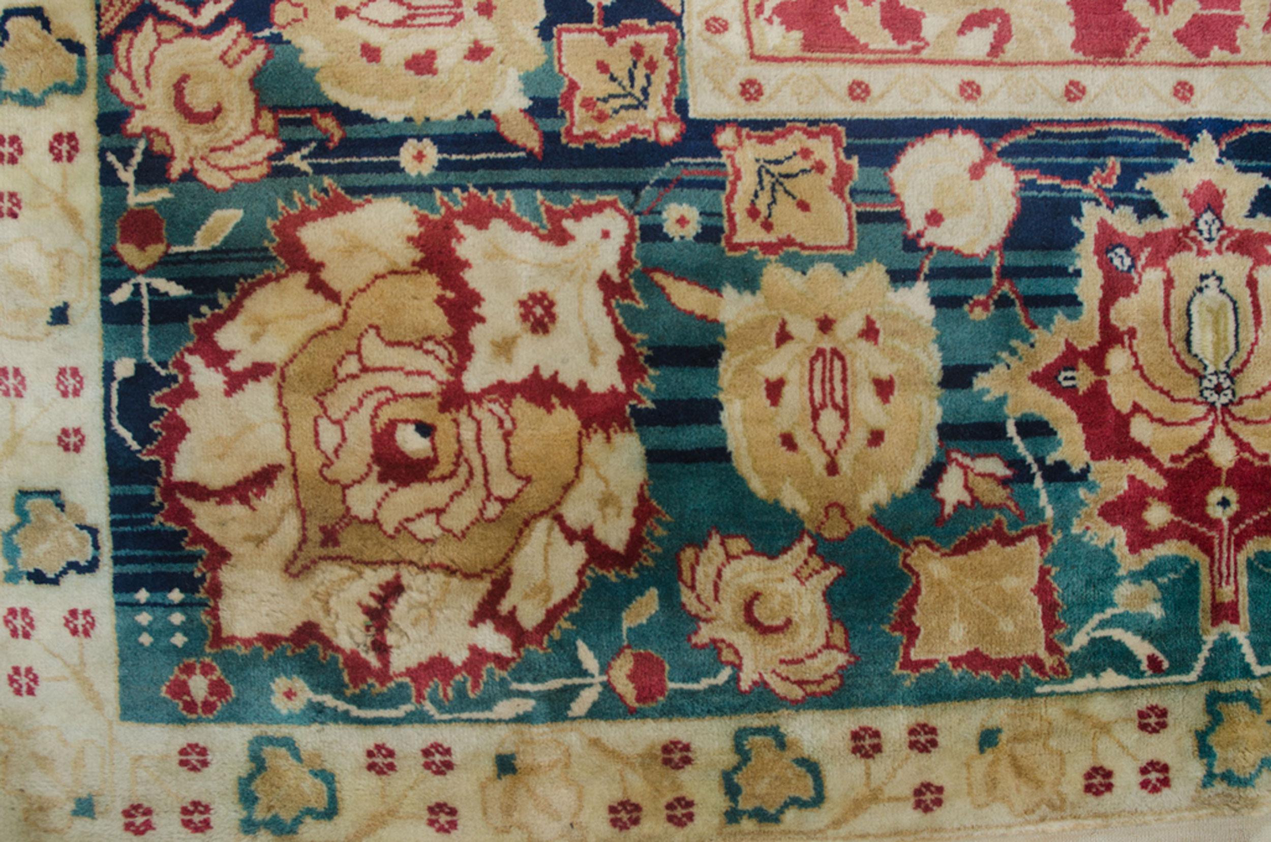Vintage Agra Carpet, India For Sale 2