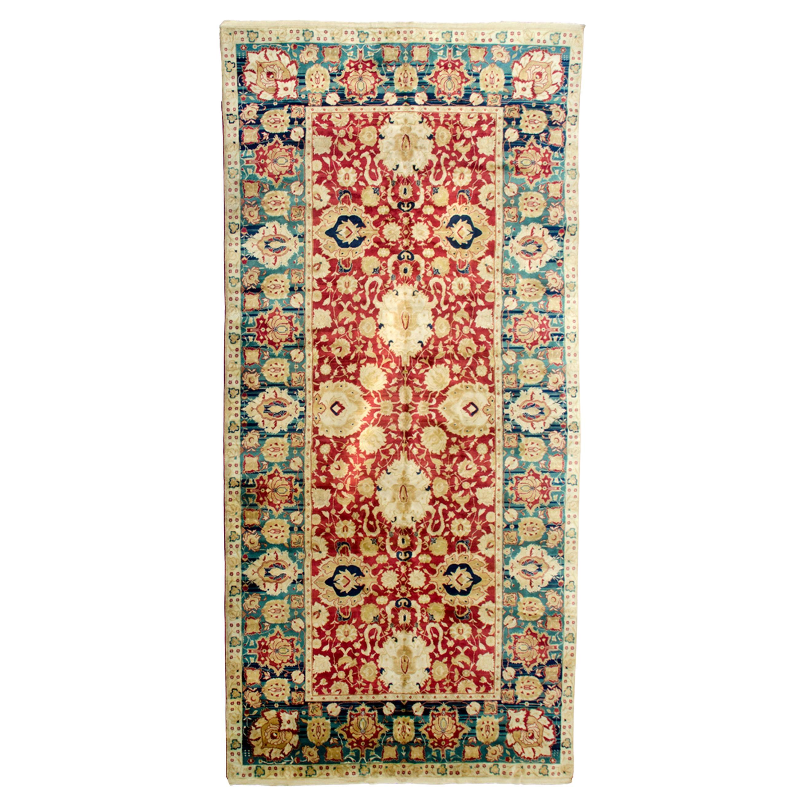 Vintage Agra Carpet, India For Sale