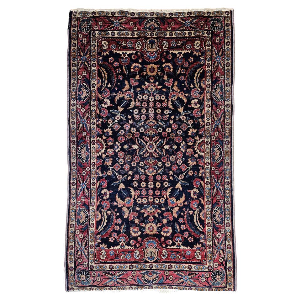 Oversized Antique Agra Rug in Gold with Floral Patterns - Rug and Kilim ...