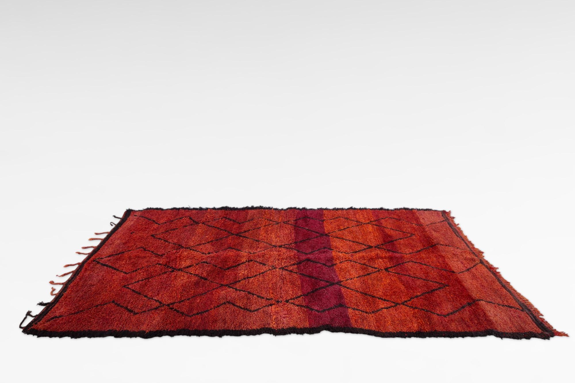 Wool Vintage Aguelmous Tribal Rug: Authentic Moroccan Masterpiece For Sale