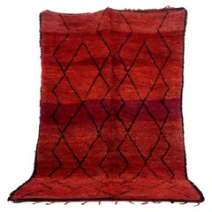 Vintage Aguelmous Tribal Rug: Authentic Moroccan Masterpiece