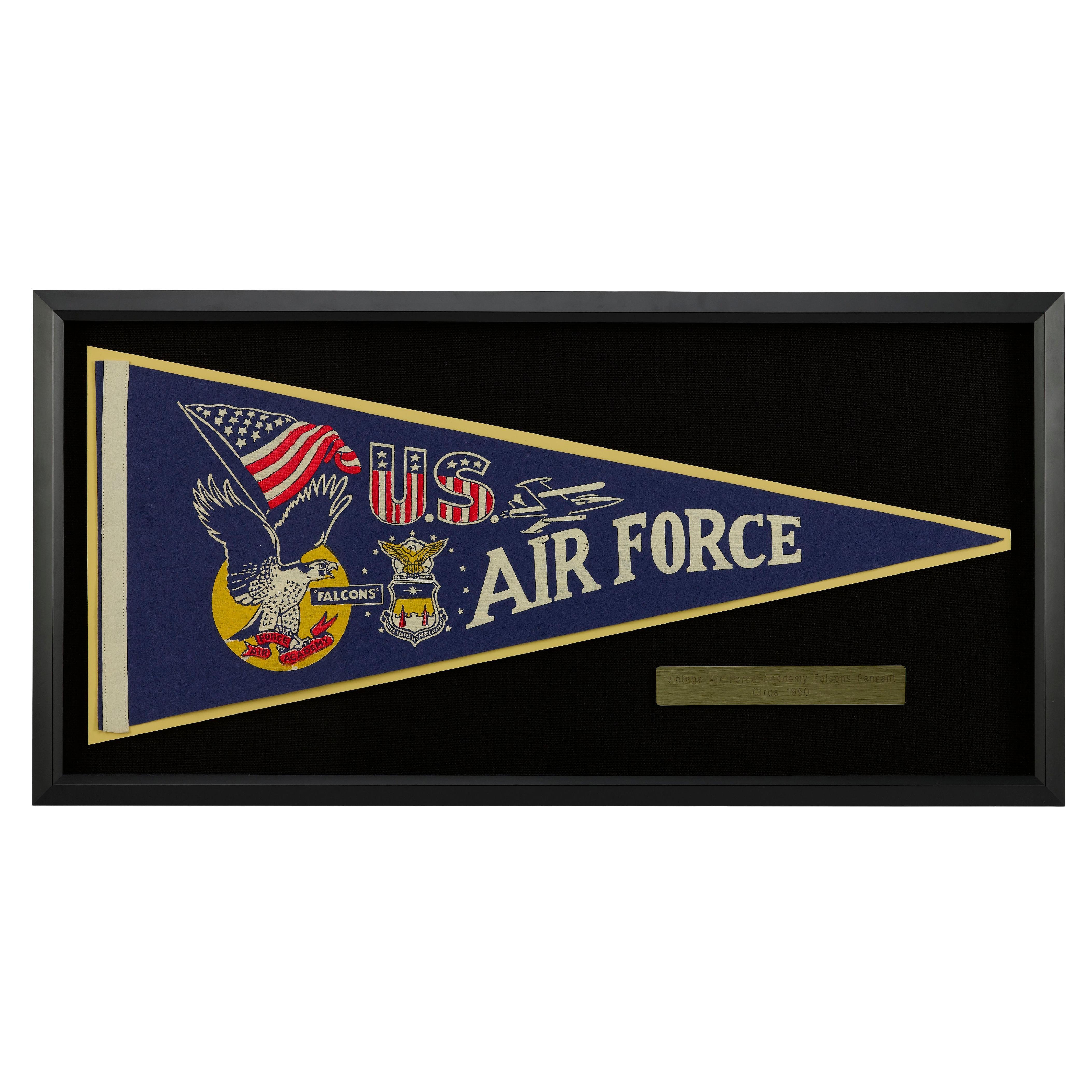 Vintage Air Force Academy Falcons Pennant, Circa 1950s