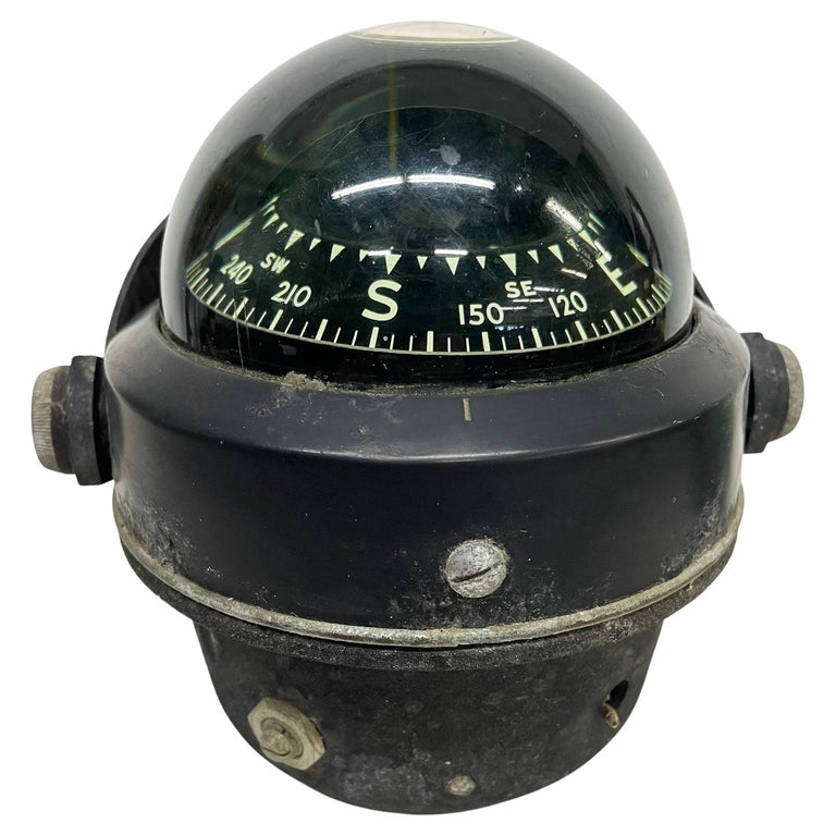 AirGuide Black Marine Boat Compass Chicago For Sale at 1stDibs | airguide compass, airguide chicago vintage airguide compass