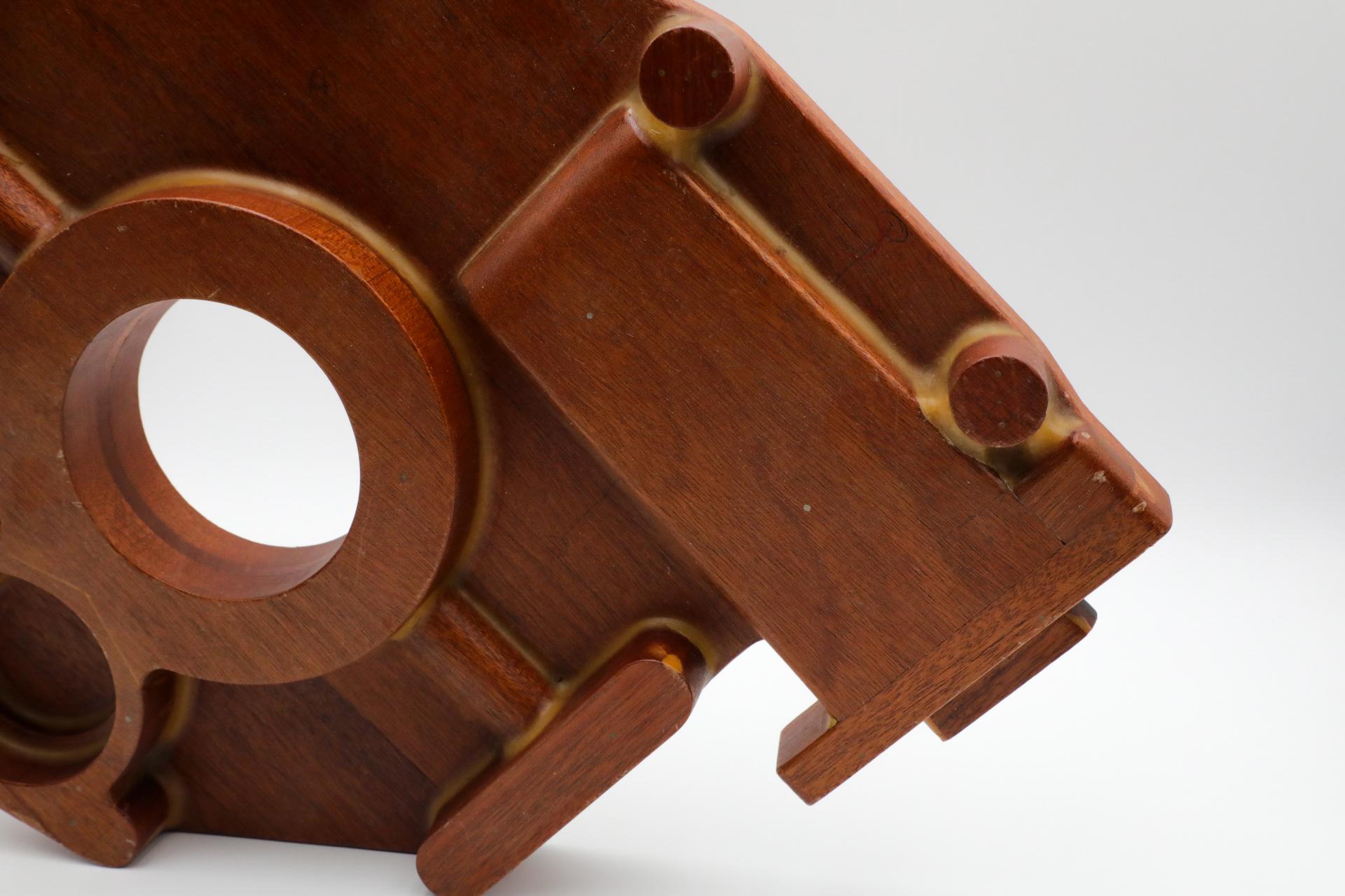 Vintage Airplane Part Mold / Abstract Wood Sculpture For Sale 3