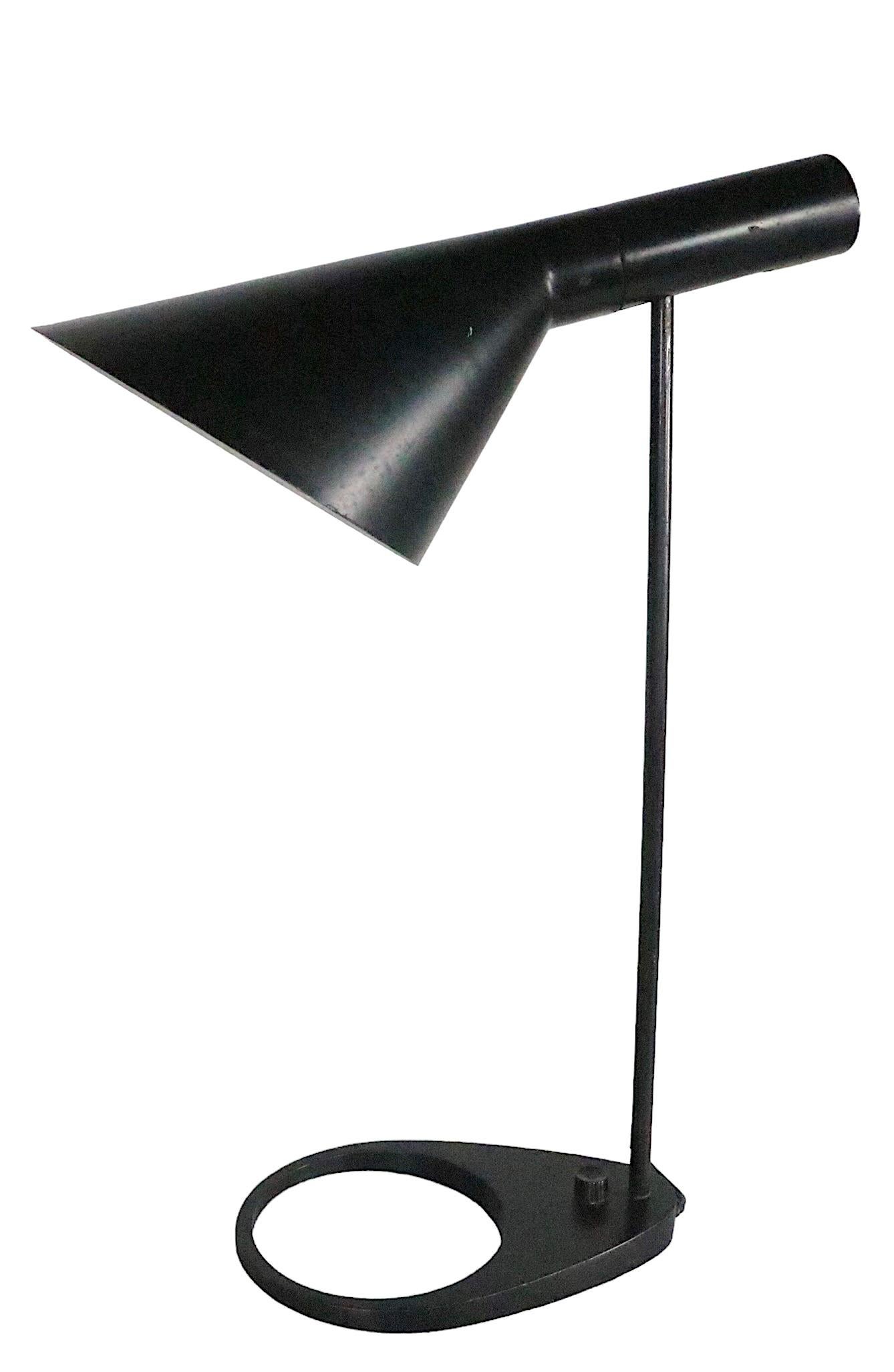 Vintage AJ  Lampe de bureau de Jacobsen pour Poulsen des années 1960/1970 en vente 2