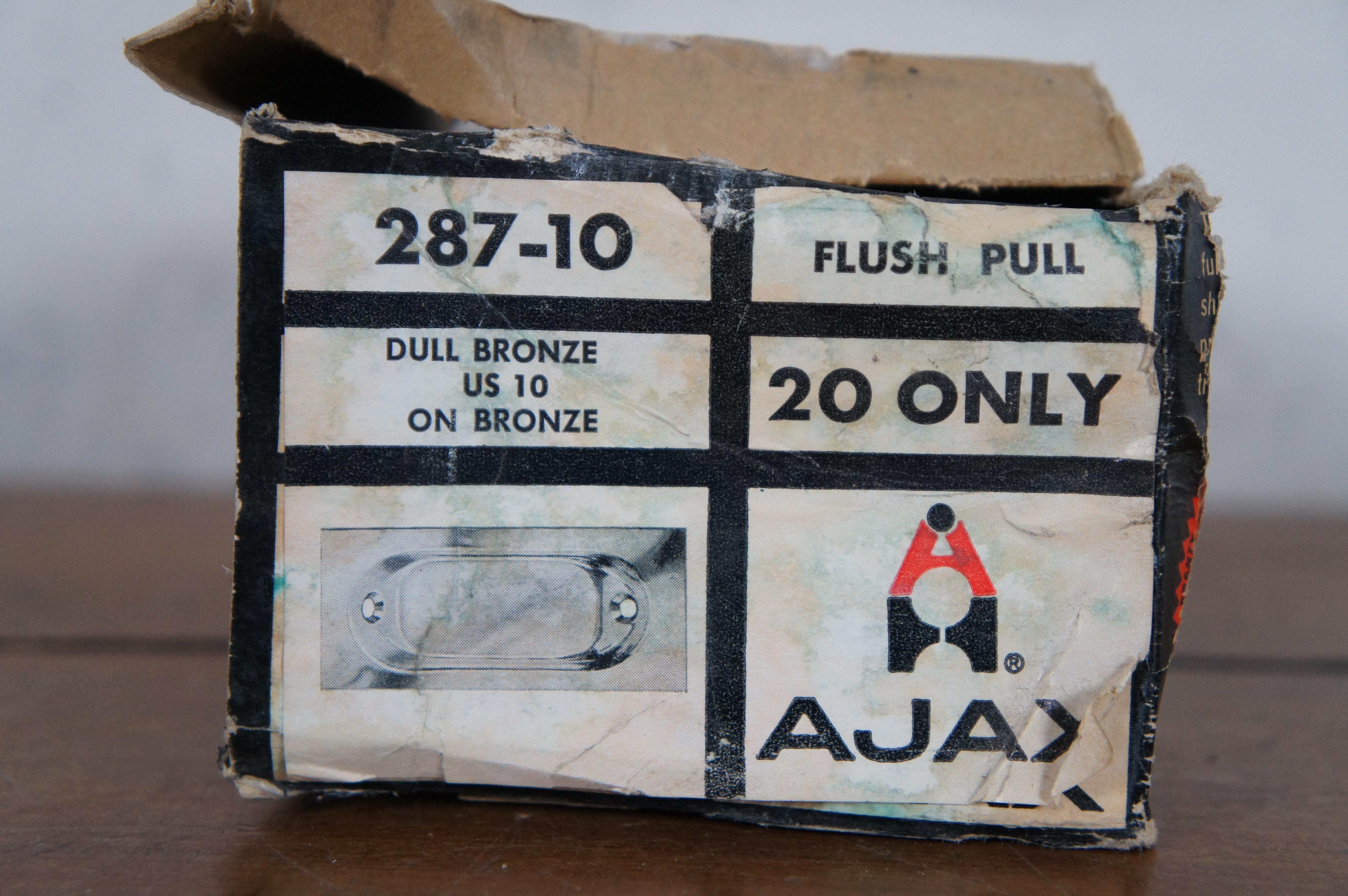 Vintage Ajax 287 Dull Bronze Flush Drawer Pull Hardware No US 10 3
