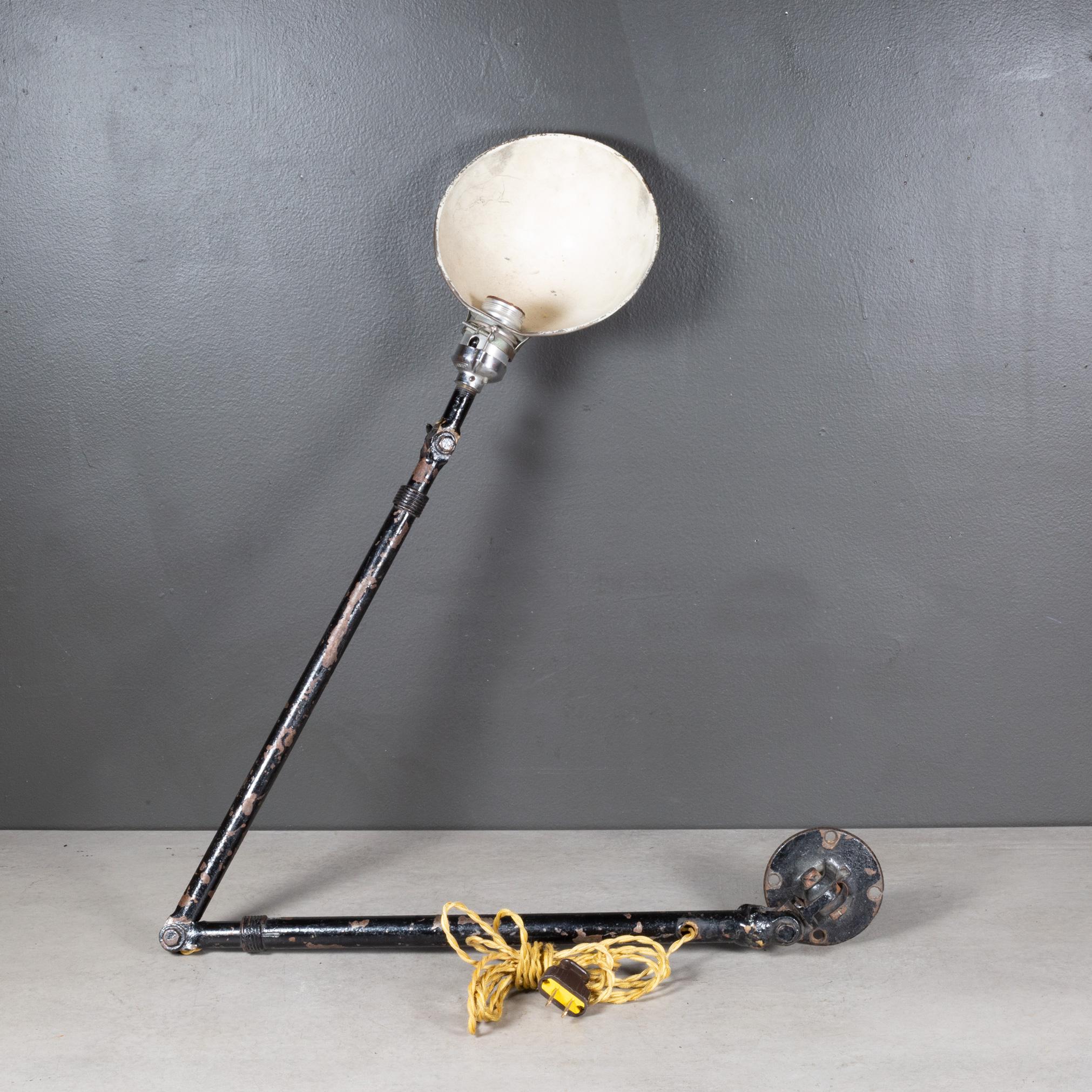 Vintage Ajusco Articulating Industrial Lamp c.1930-FREE SHIPPING For Sale 2