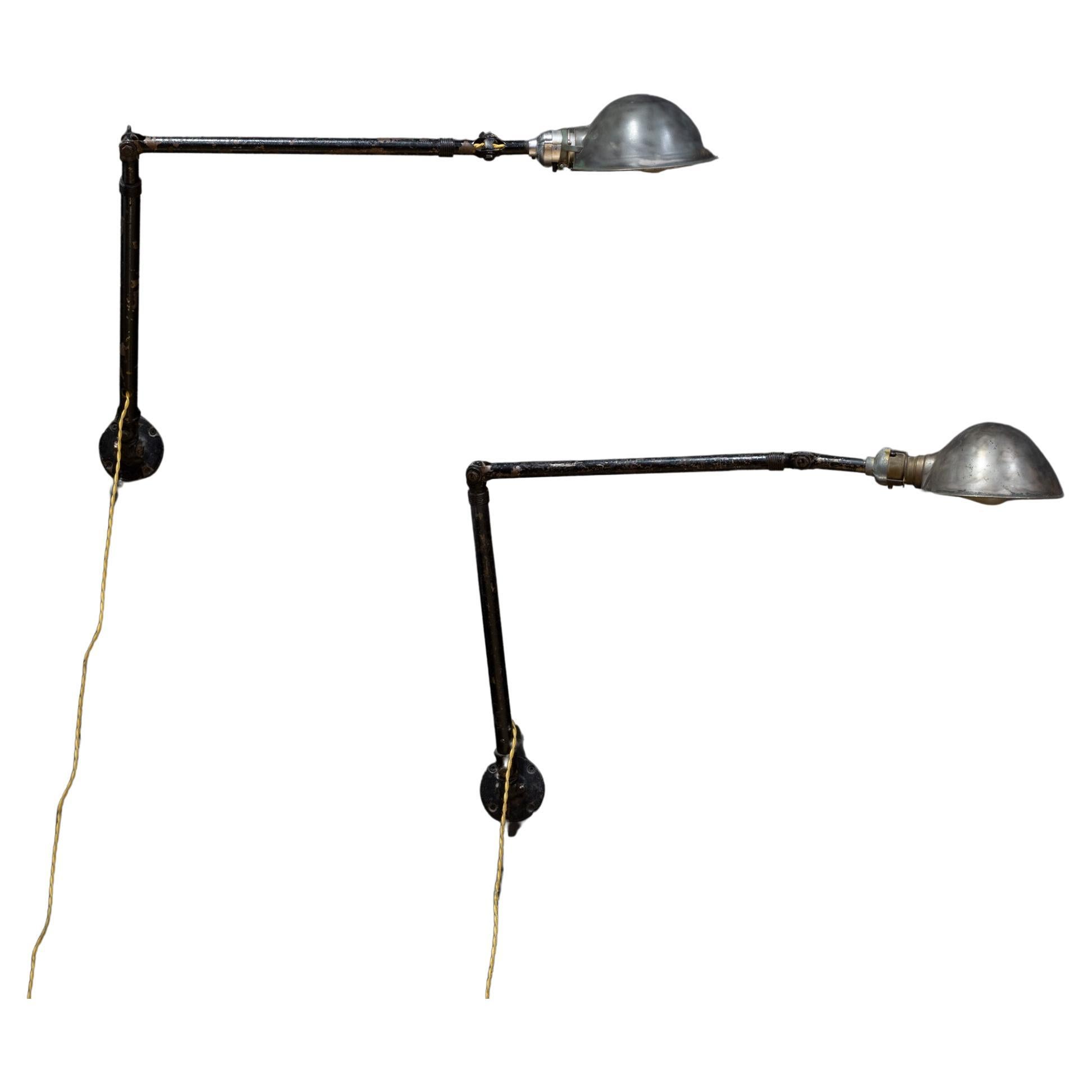 Vintage Ajusco Articulating Industrial Lamp c.1930-FREE SHIPPING For Sale