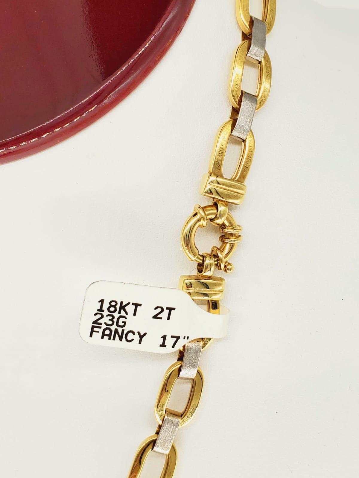 A.K. Designer-Halskette und Armband aus 18 Karat Gold mit mattiertem Rolo Choker, Set Damen im Angebot