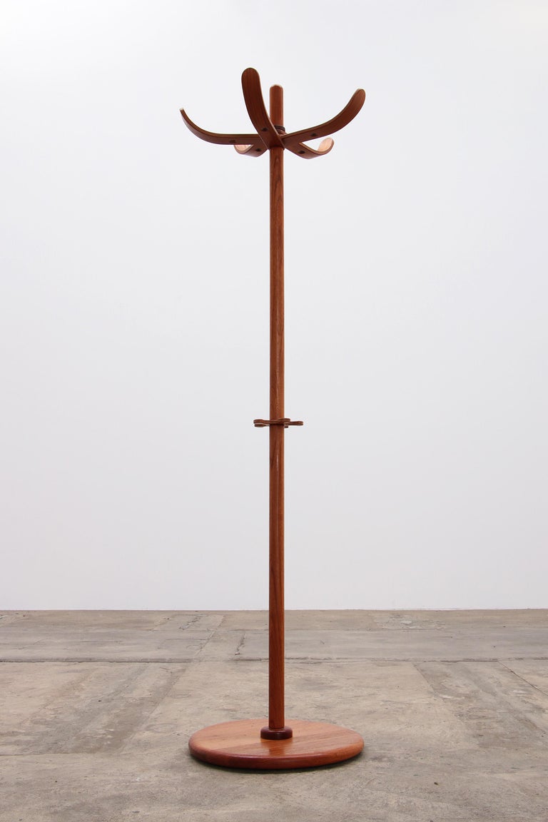 Vintage Aksel kjersgaard Teak Wooden Coat Rack with 5 Hooks