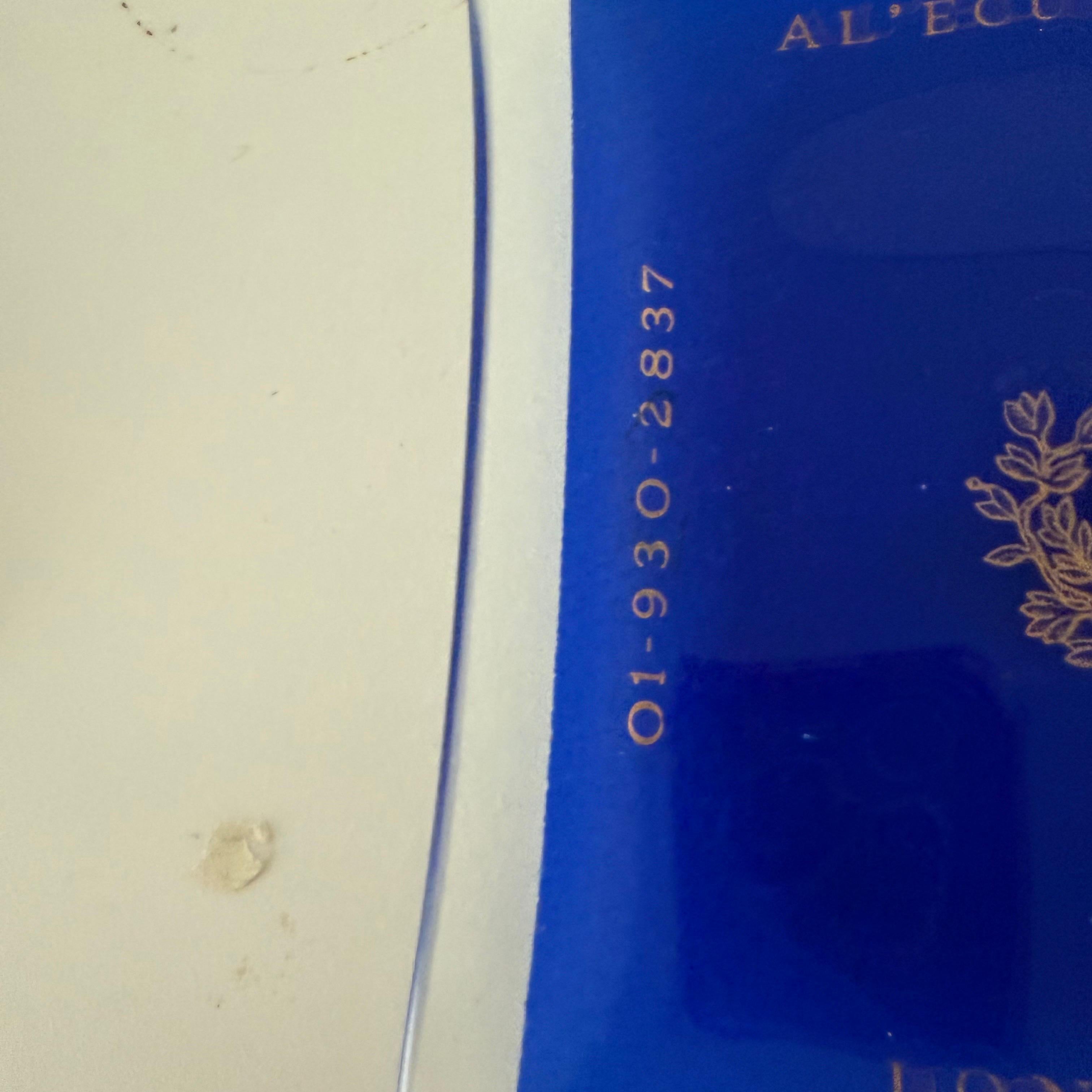 Autre Cendrier Vintage Al' Ecu De France London Sw1 bleu cobalt en vente
