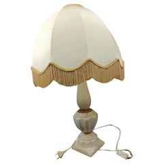 Lampensockel aus Alabaster und Messing mit Lampenschirm aus Alabaster und Messing – 2Y227