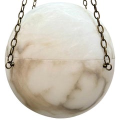 Set of Vintage Alabaster Globe Fixture. Sold individually.