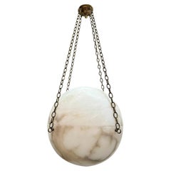 Retro Alabaster Globe Fixture