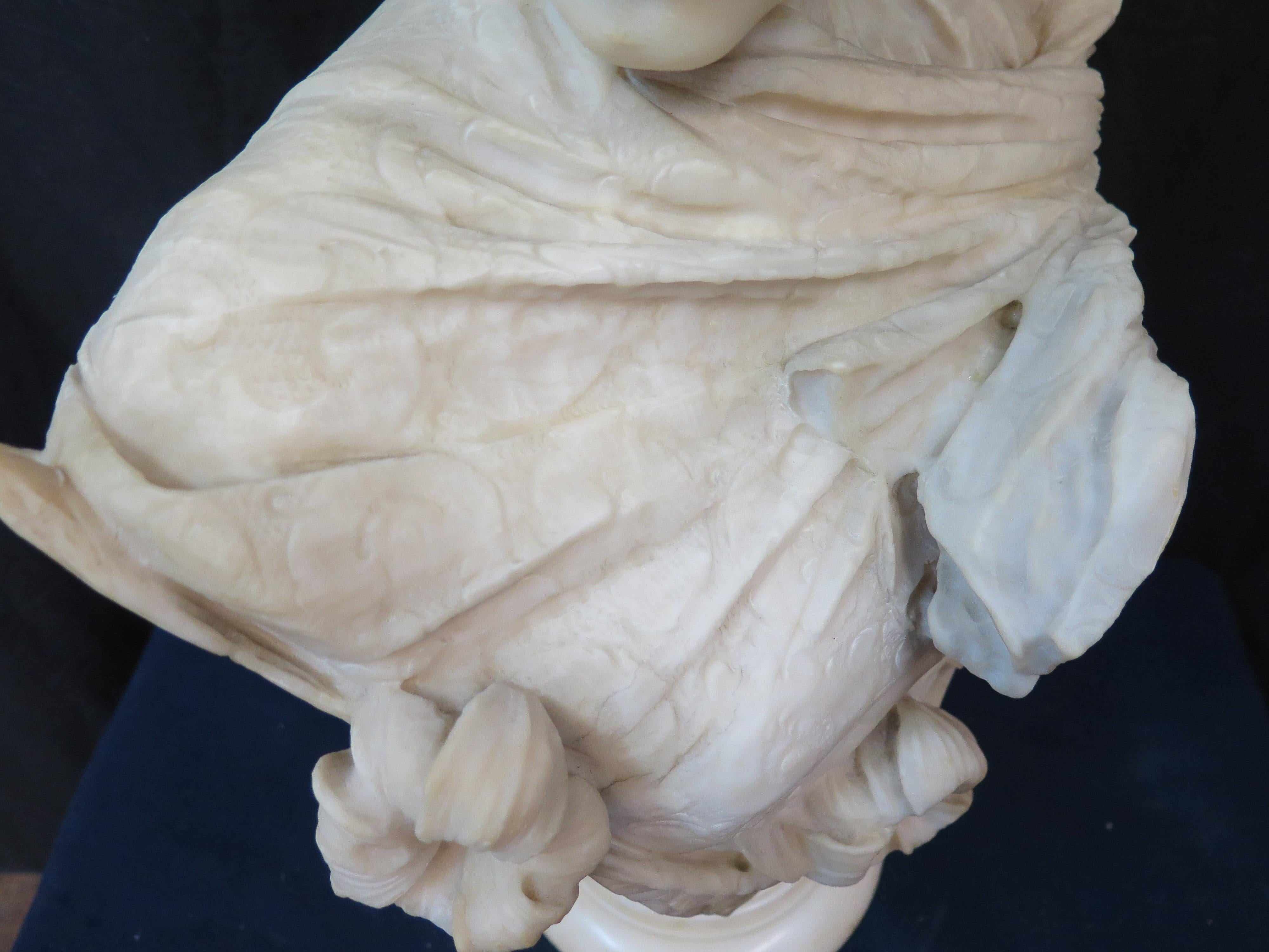 Scultura vintage in alabastro di Emilio Fiaschi in vendita 3