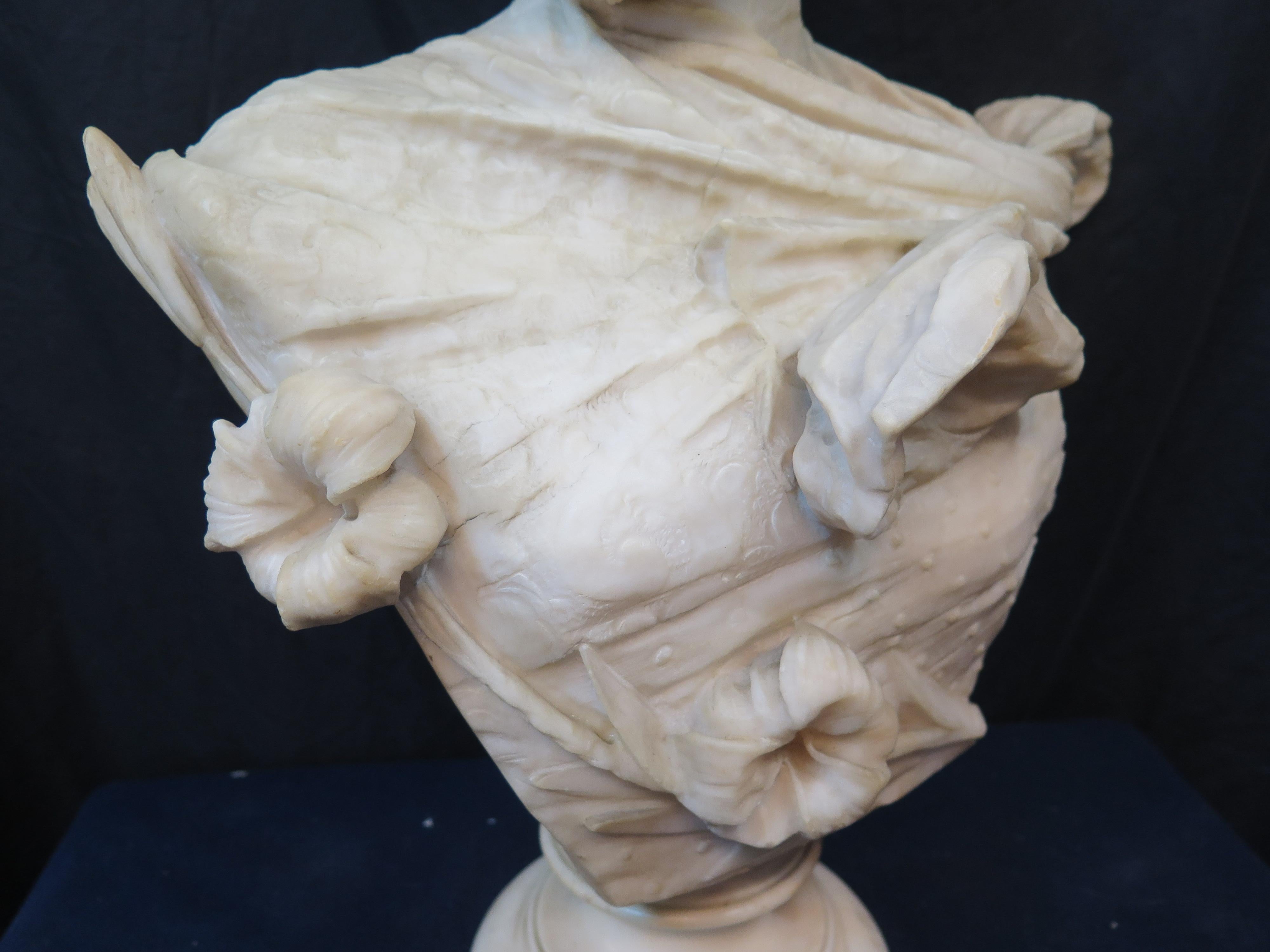 Vintage-Skulptur aus Alabaster von Emilio Fiaschi im Zustand „Starke Gebrauchsspuren“ im Angebot in Bronx, NY