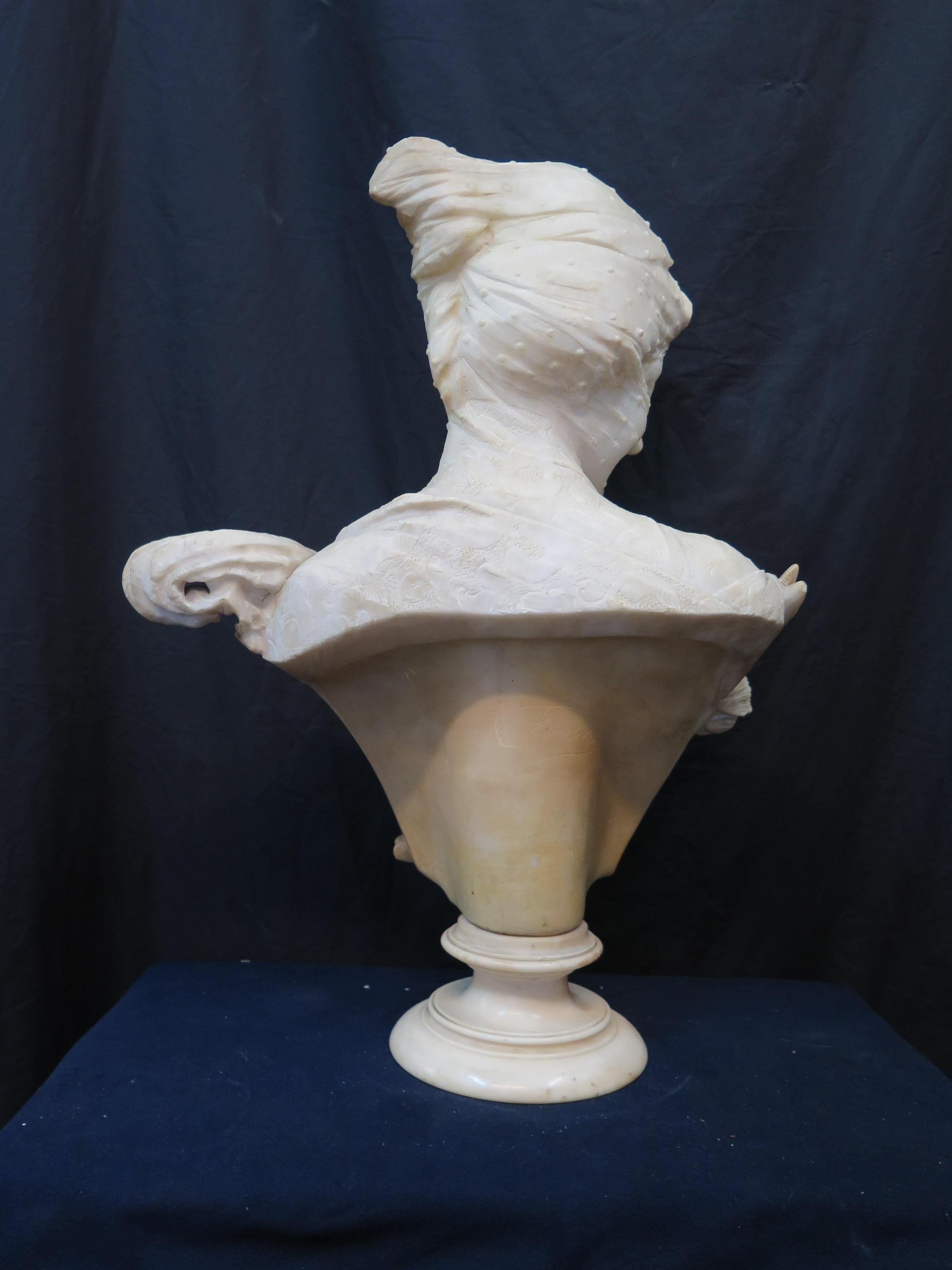 Vintage-Skulptur aus Alabaster von Emilio Fiaschi im Angebot 1