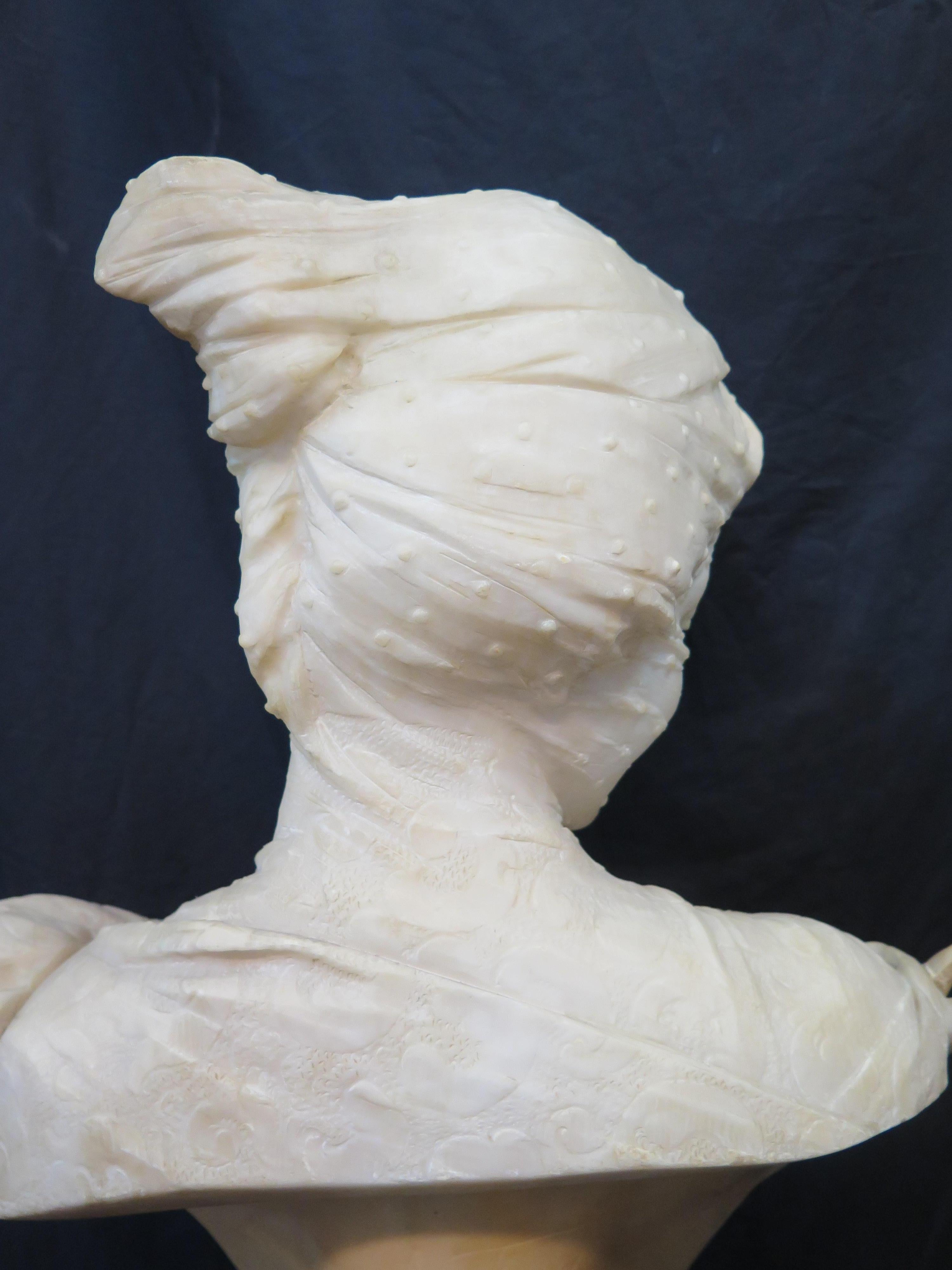 19th Century Vintage Alabaster Sculpture by Emilio Fiaschi For Sale