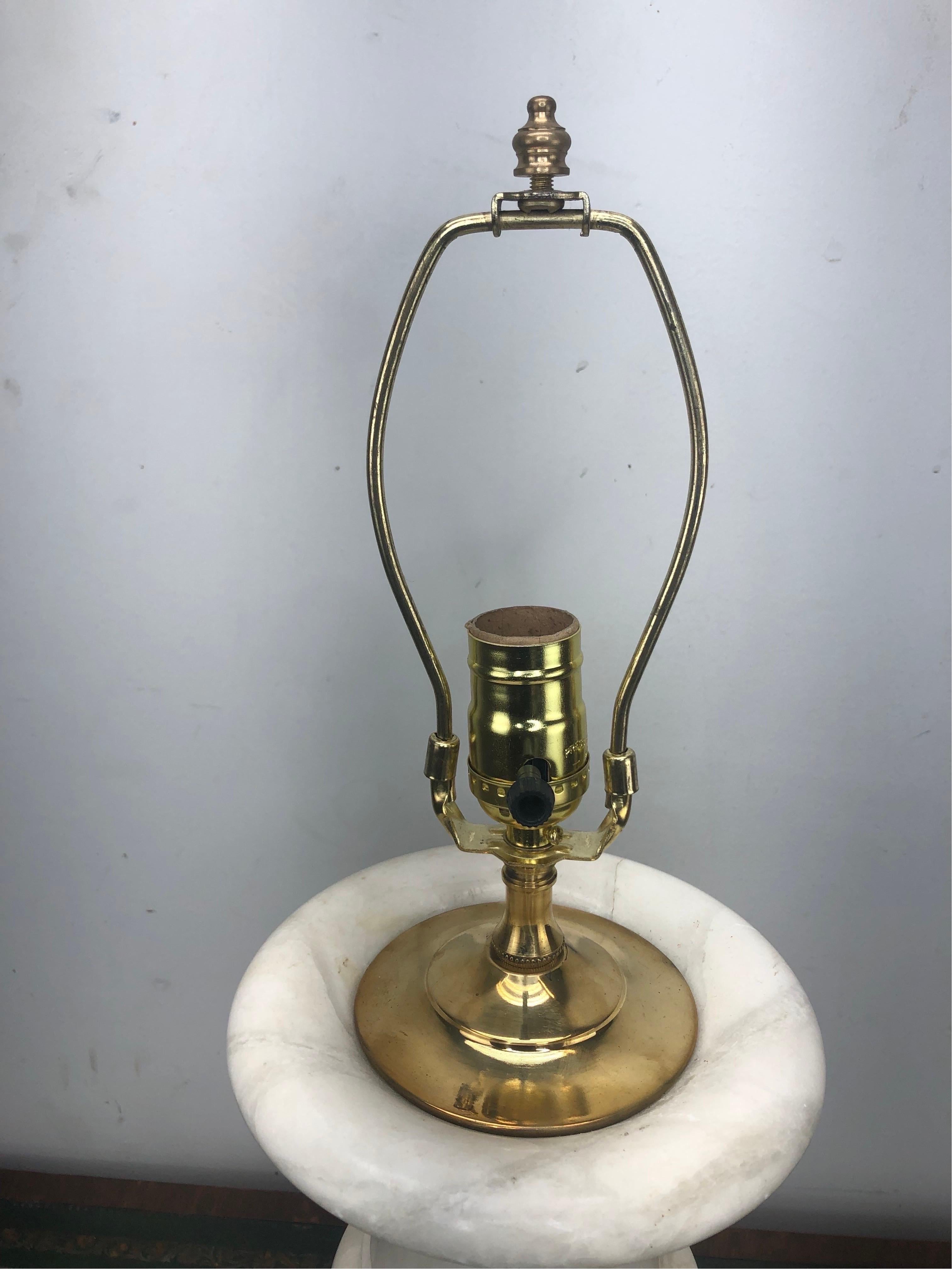 Neoclassical Vintage Alabaster Urn Lamp For Sale