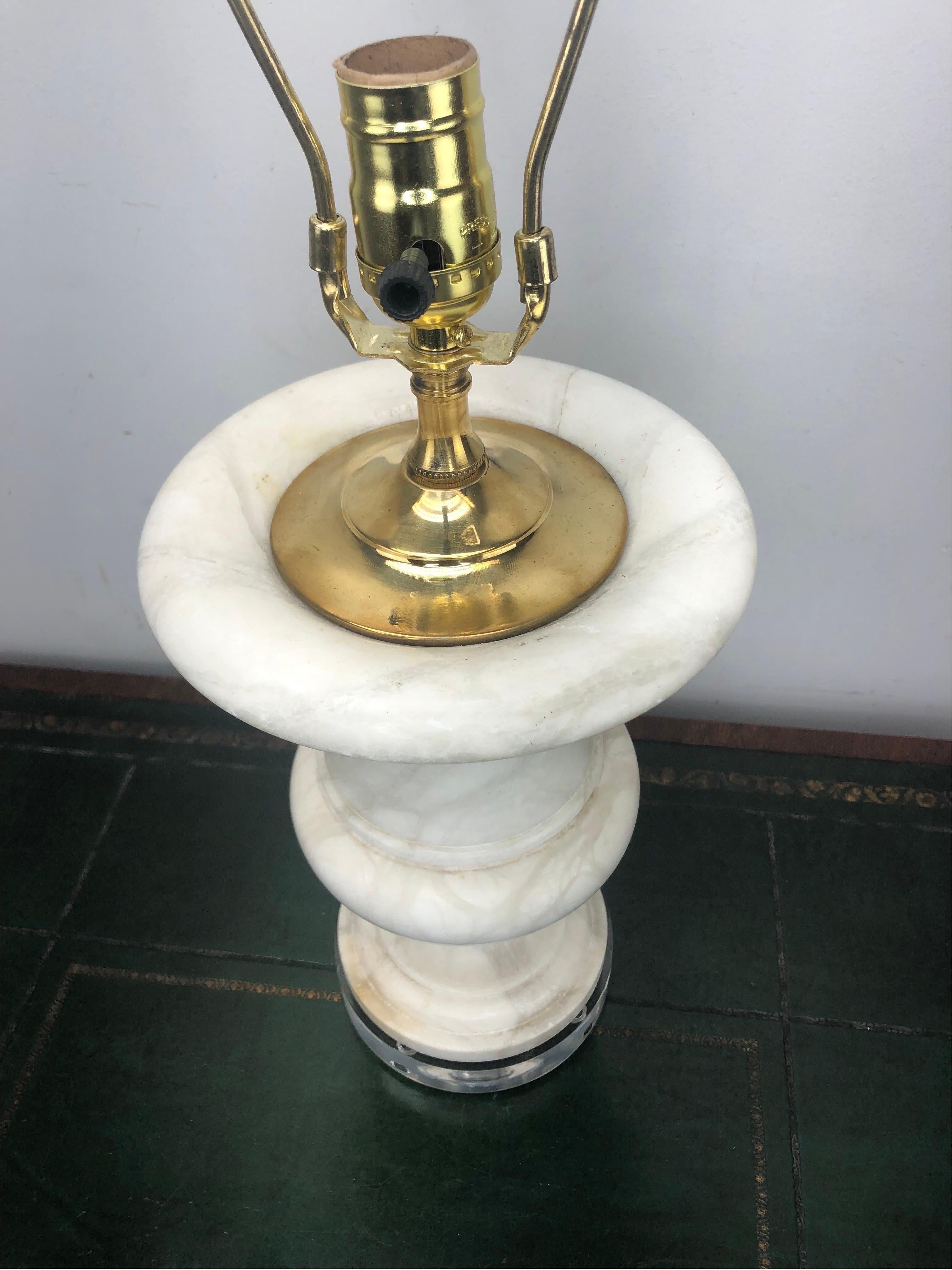 Italian Vintage Alabaster Urn Lamp For Sale
