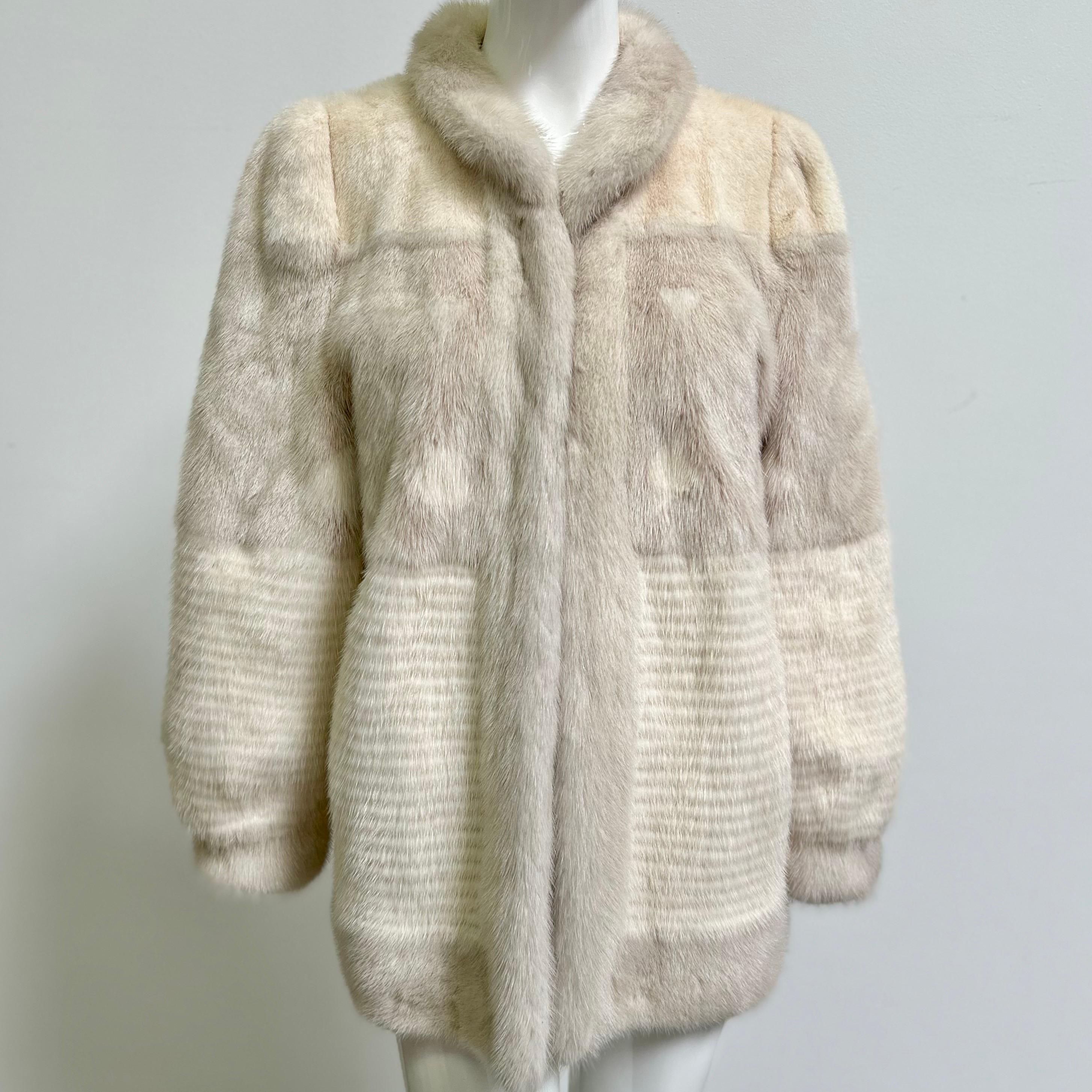 Women's Vintage Aladino Stefani Platinum + Silver Mink Fur Jacket/ Coat